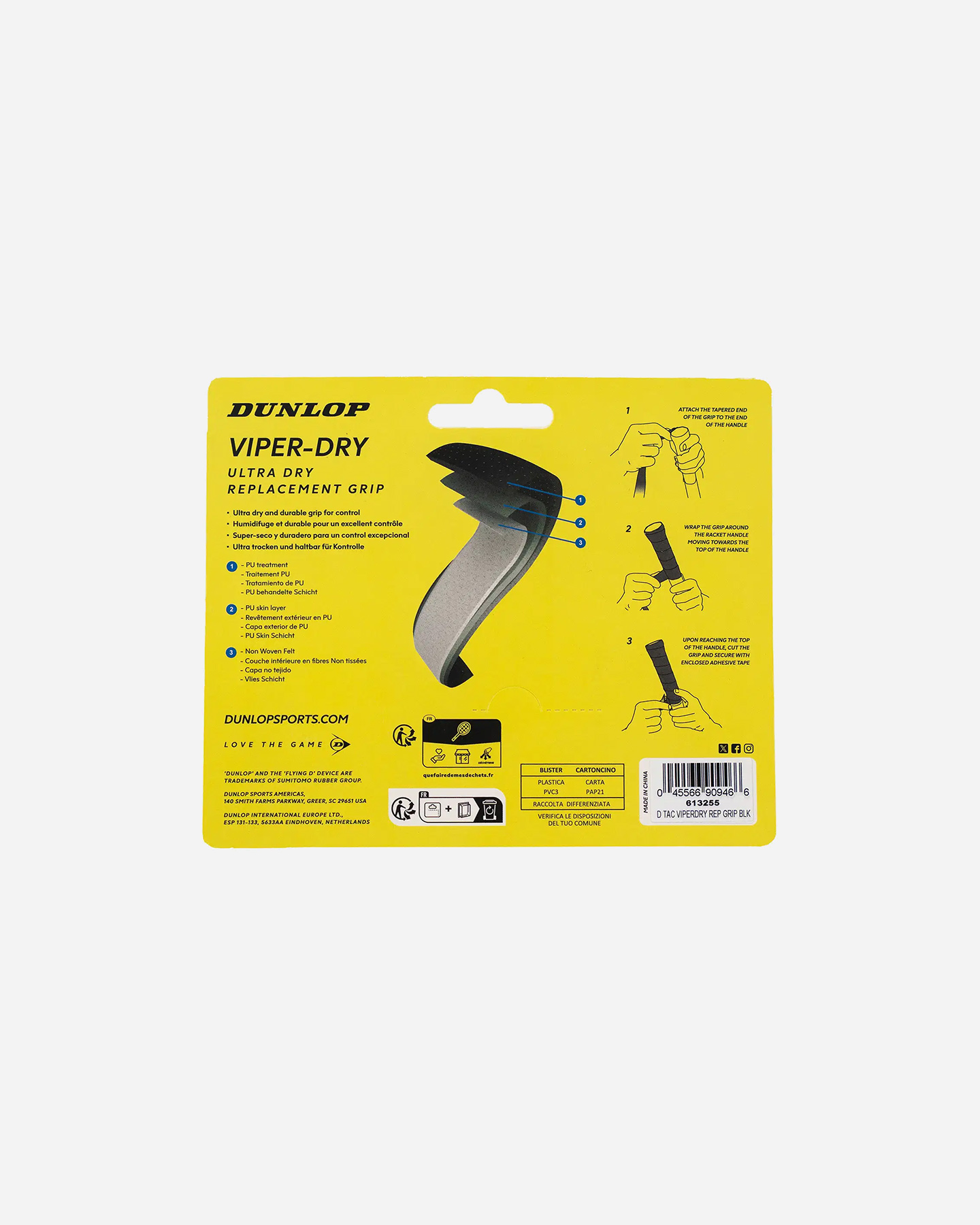 Grip tennis DUNLOP OVERGRIP  - Bianco - 1 | Cisalfa Sport