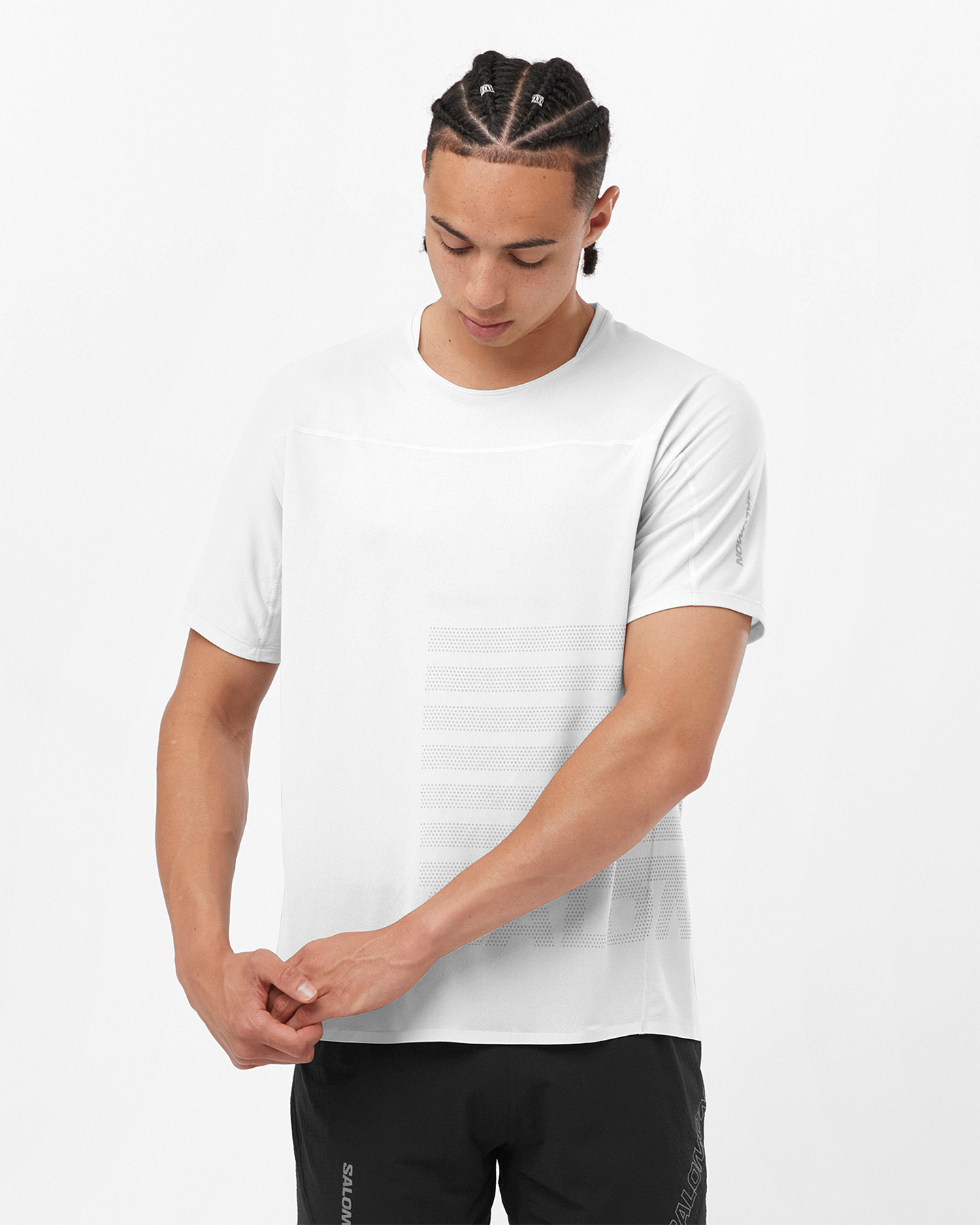 T-shirt running SALOMON SENSE AERO GFX M - Bianco - 1 | Cisalfa Sport