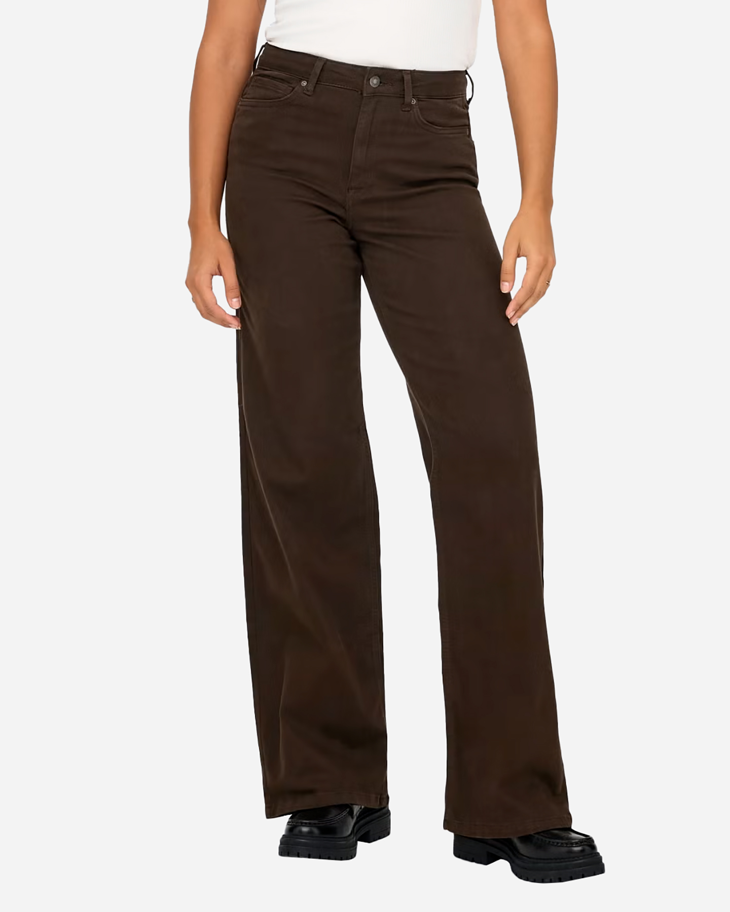 Jeans ONLY MADISON BLUSH HW WIDE L32 W - Marrone - 2 | Cisalfa Sport