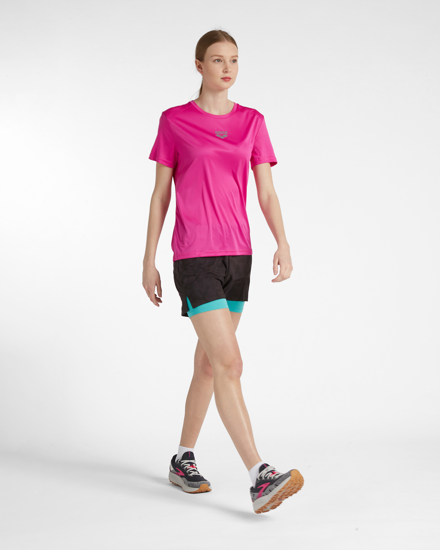 T-shirt running ARENA ATHLETIC RUN W - Viola - 3 | Cisalfa Sport