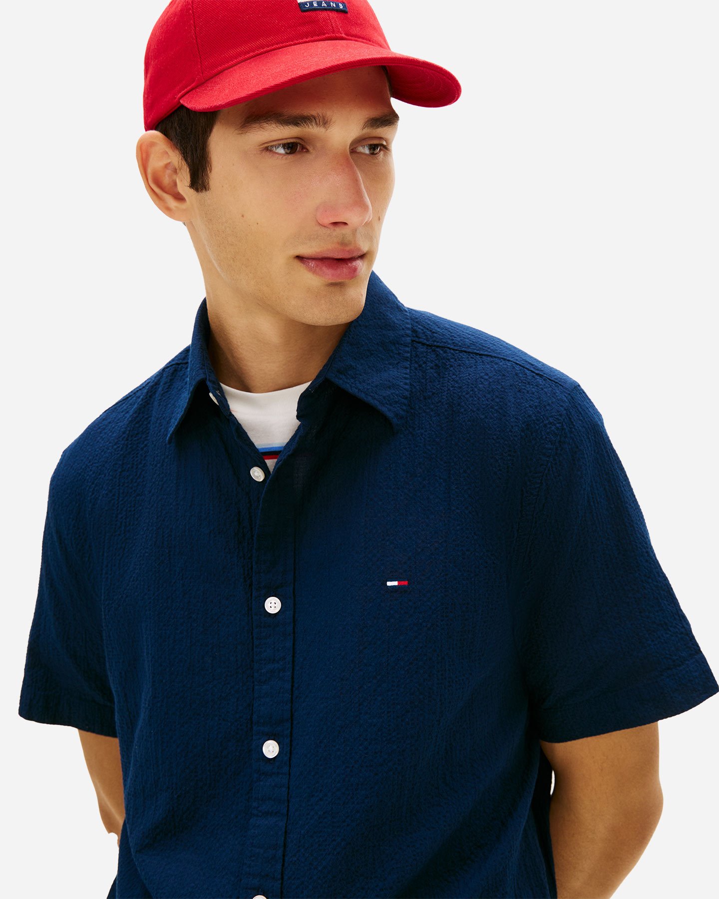 Camicia TOMMY HILFIGER SEERSUCKER M - Blu Navy - 4 | Cisalfa Sport