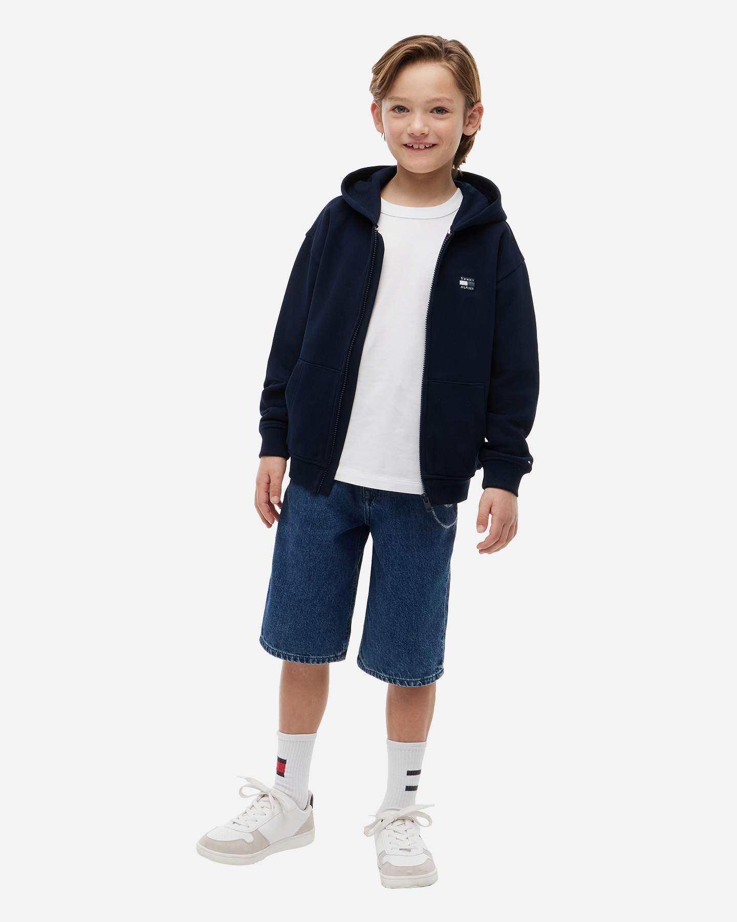 Felpa TOMMY HILFIGER CHEST FLAG JR - Blu - 3 | Cisalfa Sport