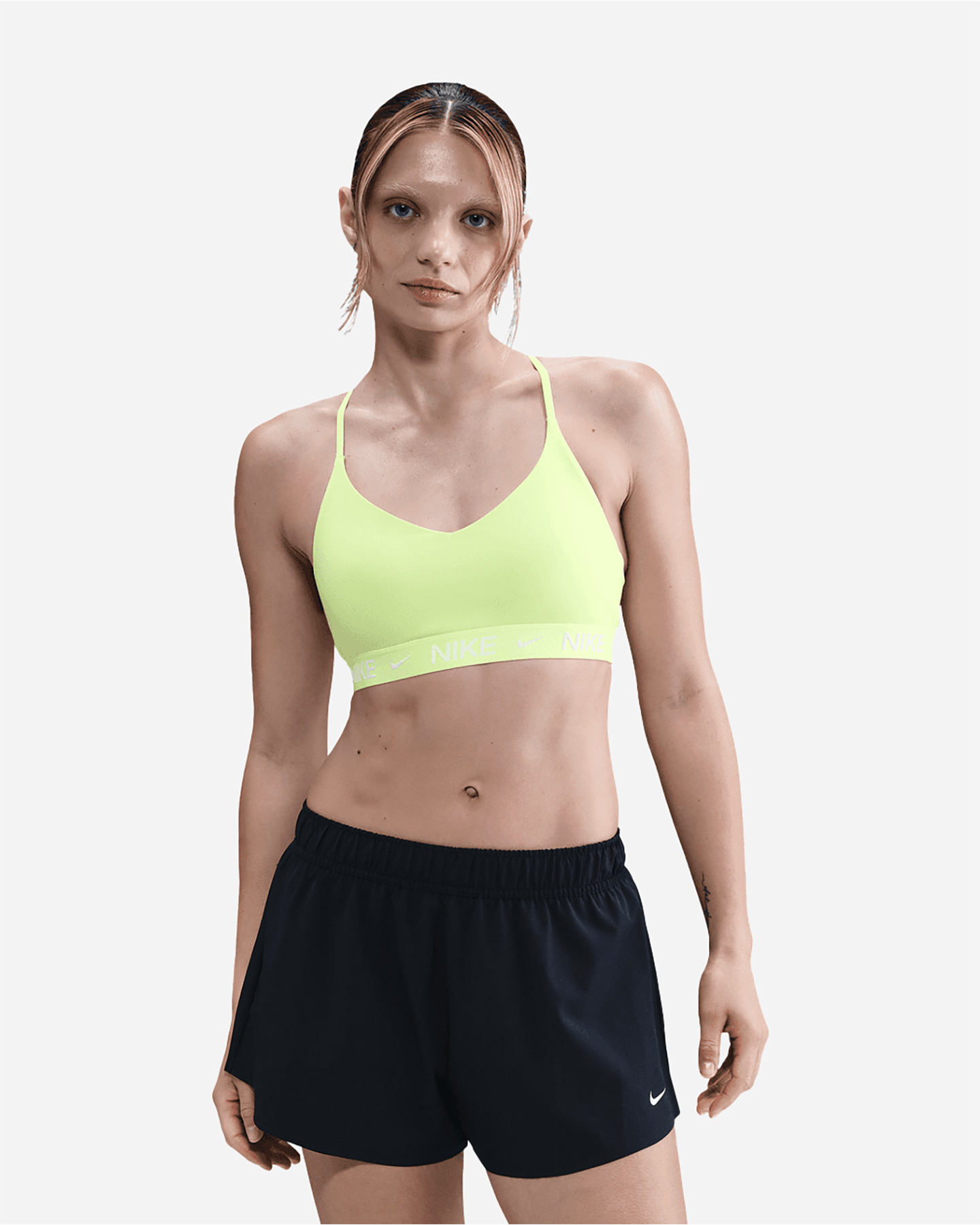 Bra training NIKE LS INDY ELASTIC LOGO W - Giallo - 0 | Cisalfa Sport
