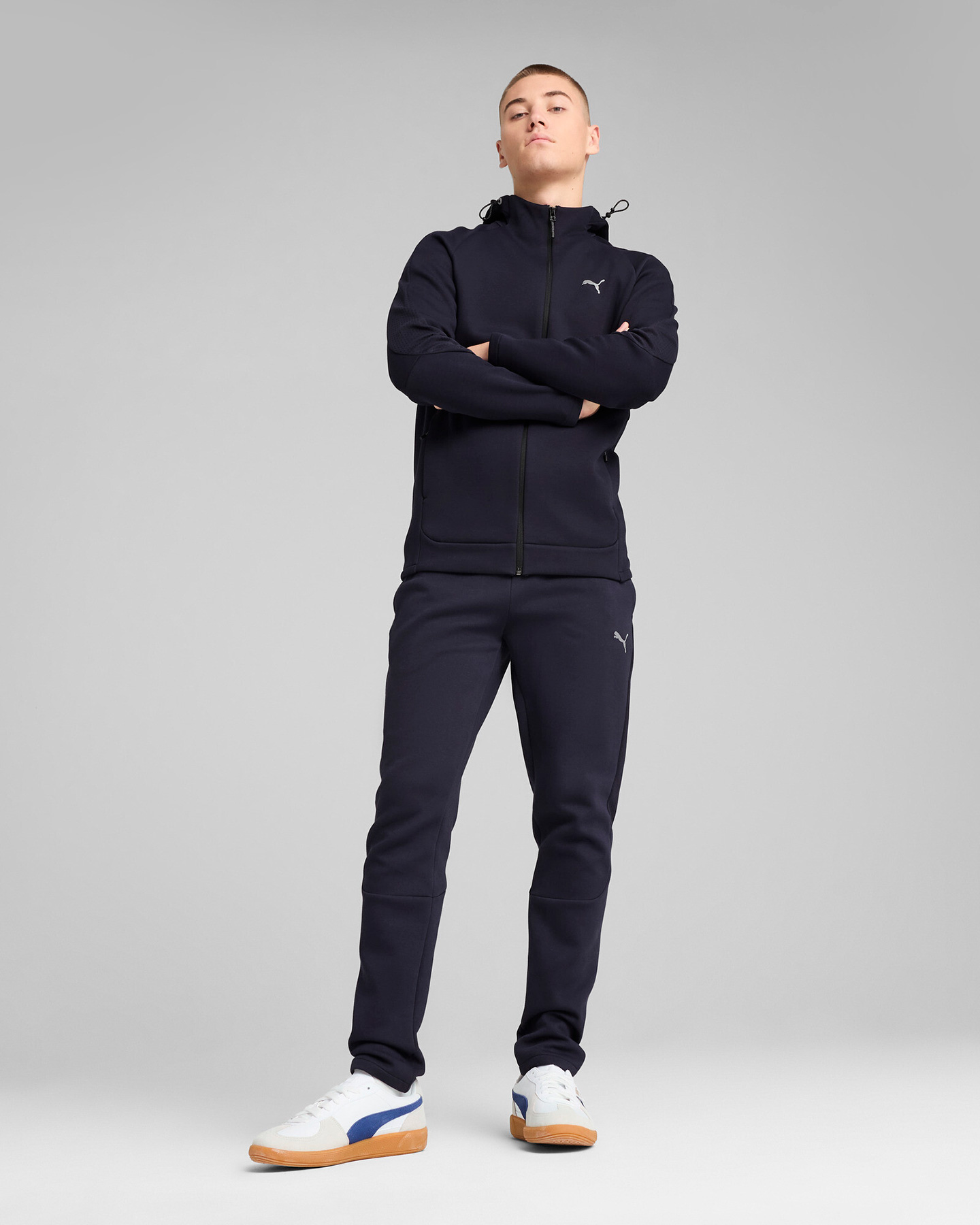 Felpa PUMA EVOSTRIPE KNIT M - Blu Navy - 4 | Cisalfa Sport