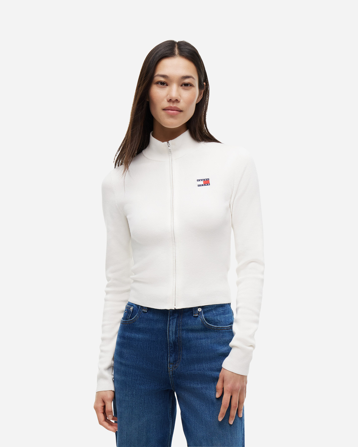 Cardigan TOMMY HILFIGER FULL ZIP BADGE W - Bianco - 1 | Cisalfa Sport