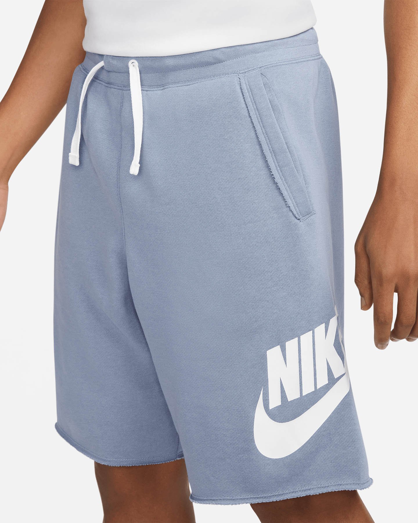 Pantaloncini NIKE ALUMNI BIG LOGO RAW CUT M - Blu - 1 | Cisalfa Sport