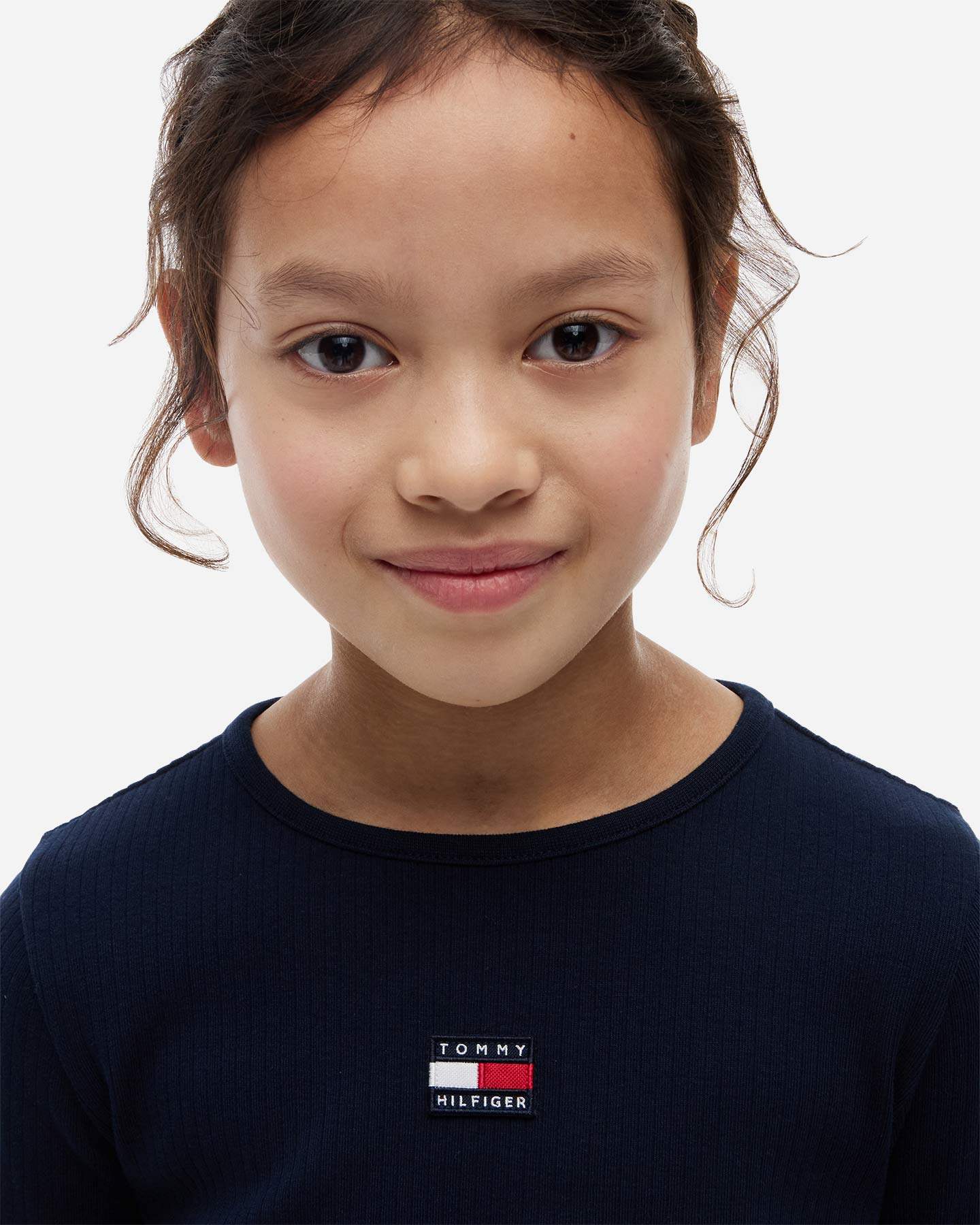 T-shirt TOMMY HILFIGER CROP RIB KNIT JR - Blu - 4 | Cisalfa Sport