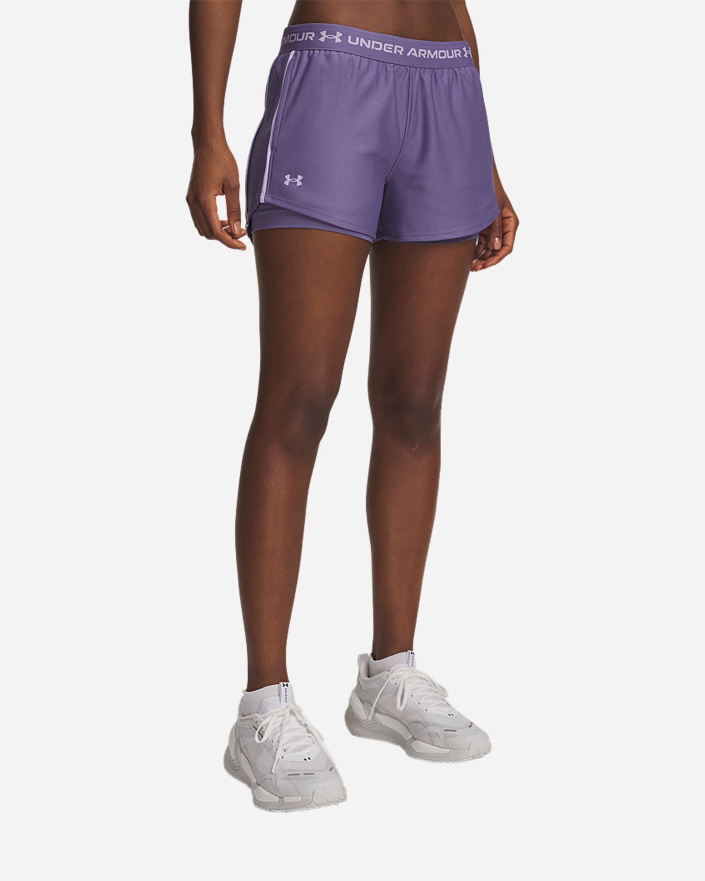 Short training UNDER ARMOUR TECH PLAY UP 2IN1 W - Viola - 0 | Cisalfa Sport