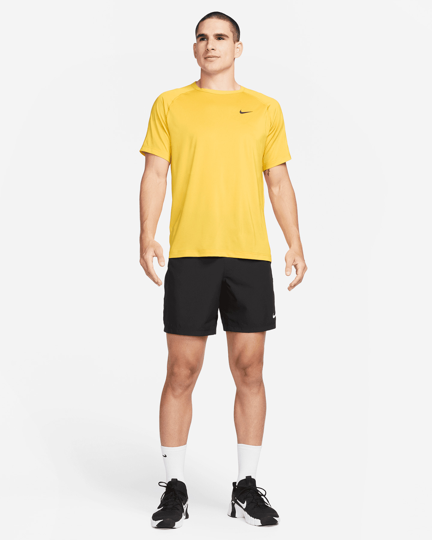 T-shirt training NIKE DRI FIT READY M - Giallo - 4 | Cisalfa Sport