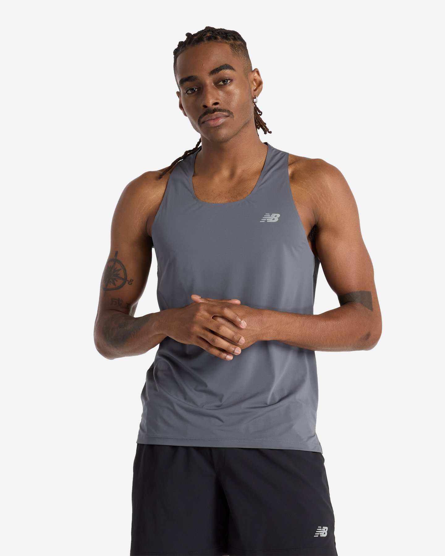Canotta running NEW BALANCE RACE M - Grigio - 0 | Cisalfa Sport