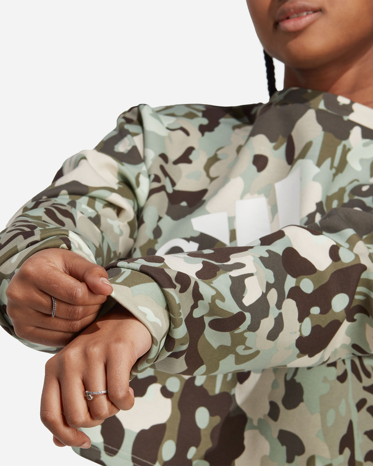 Felpa ADIDAS ALL OVER W - Verde - 5 | Cisalfa Sport