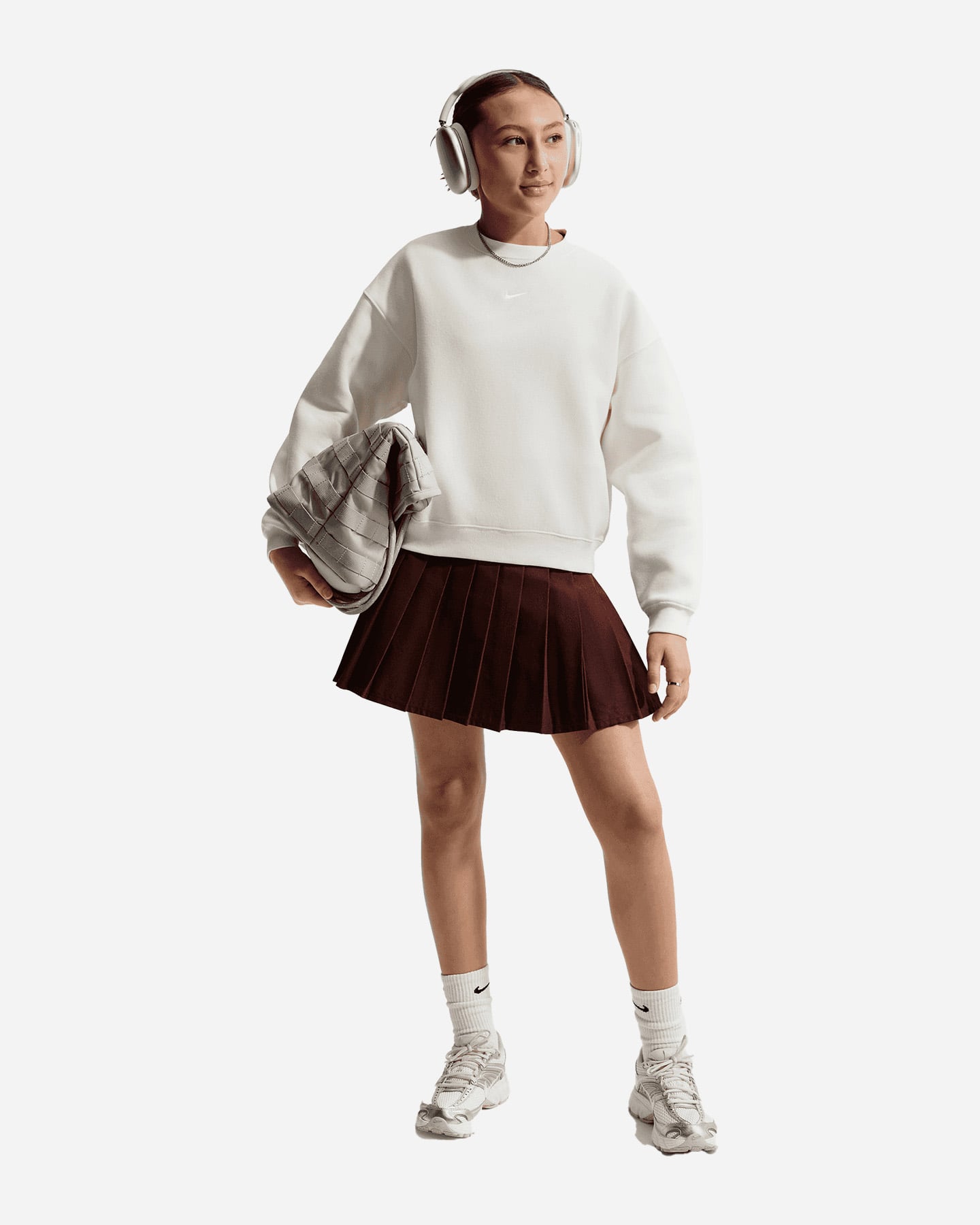 Felpa NIKE STUDIO SMALL LOGO JR - Bianco - 1 | Cisalfa Sport