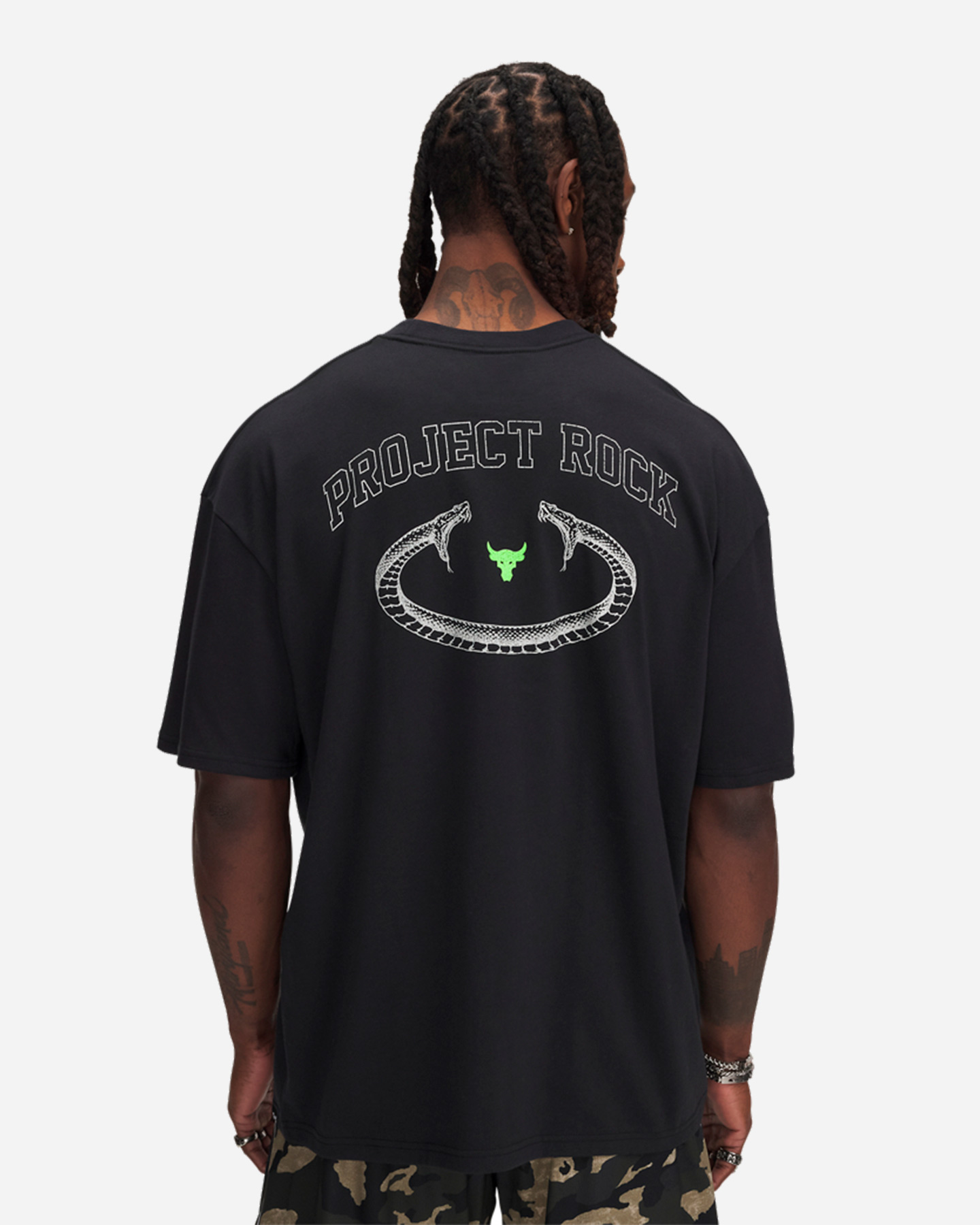 T-shirt UNDER ARMOUR THE ROCK SNAKE BACK M - Nero - 1 | Cisalfa Sport