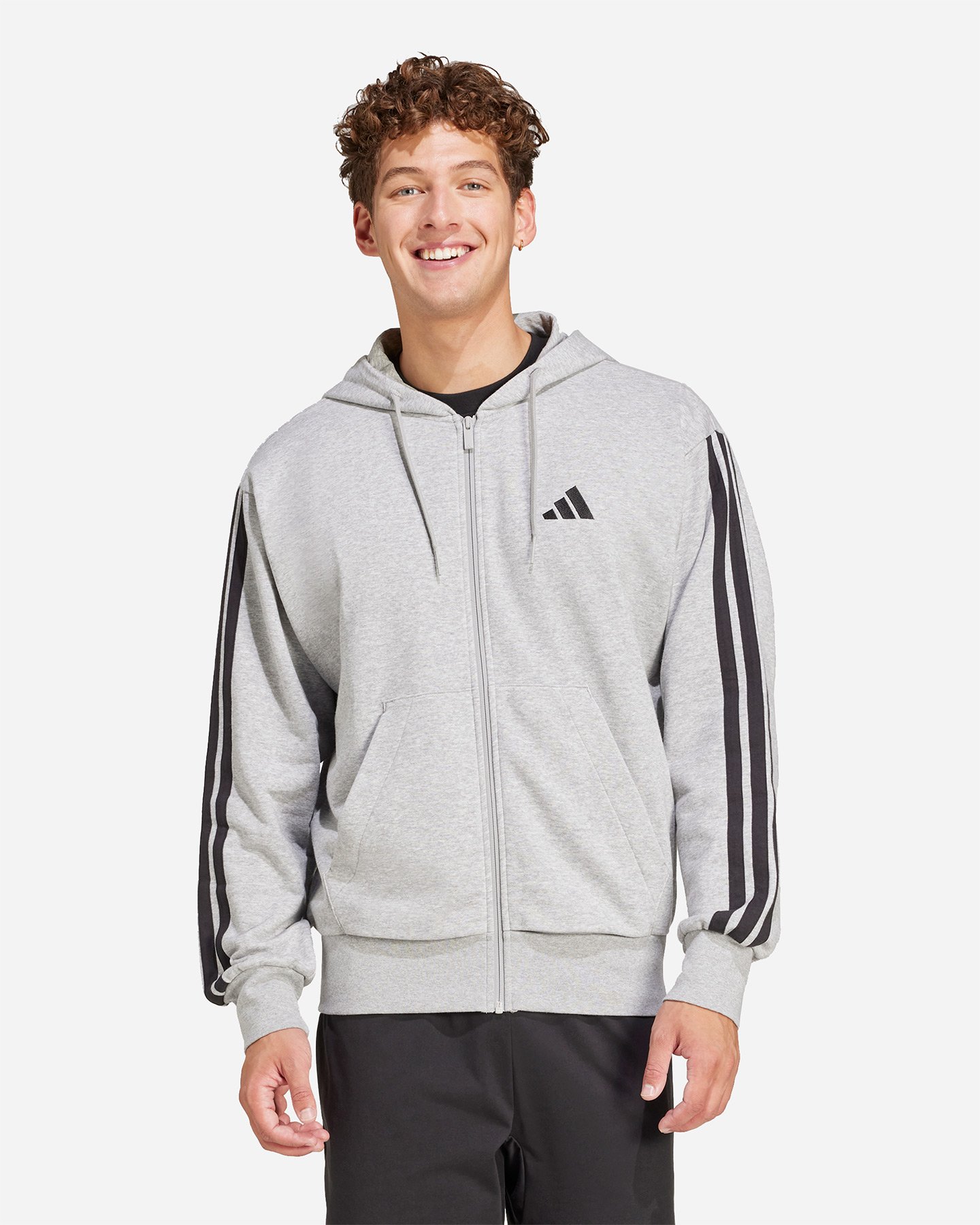 Felpa ADIDAS 3 STRIPES M - Grigio - 1 | Cisalfa Sport