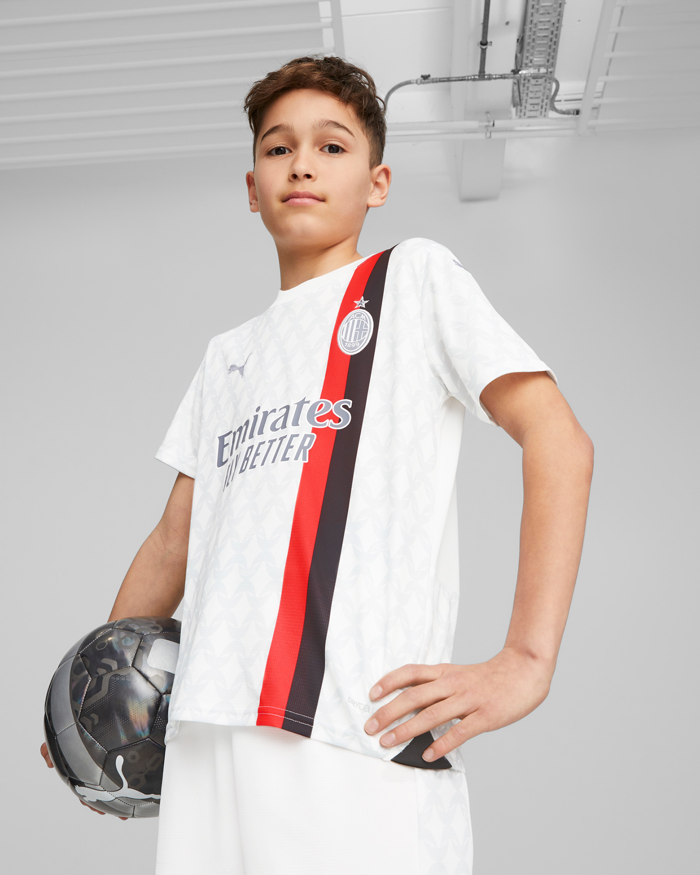 Maglia calcio ufficiale PUMA MILAN AWAY REPLICA 23-24 JR - Bianco - 2 | Cisalfa Sport