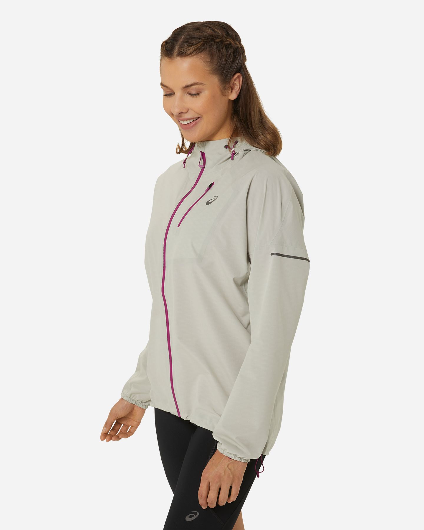 Giacca running ASICS FUJITRAIL WATERPROOF W - Bianco - 2 | Cisalfa Sport