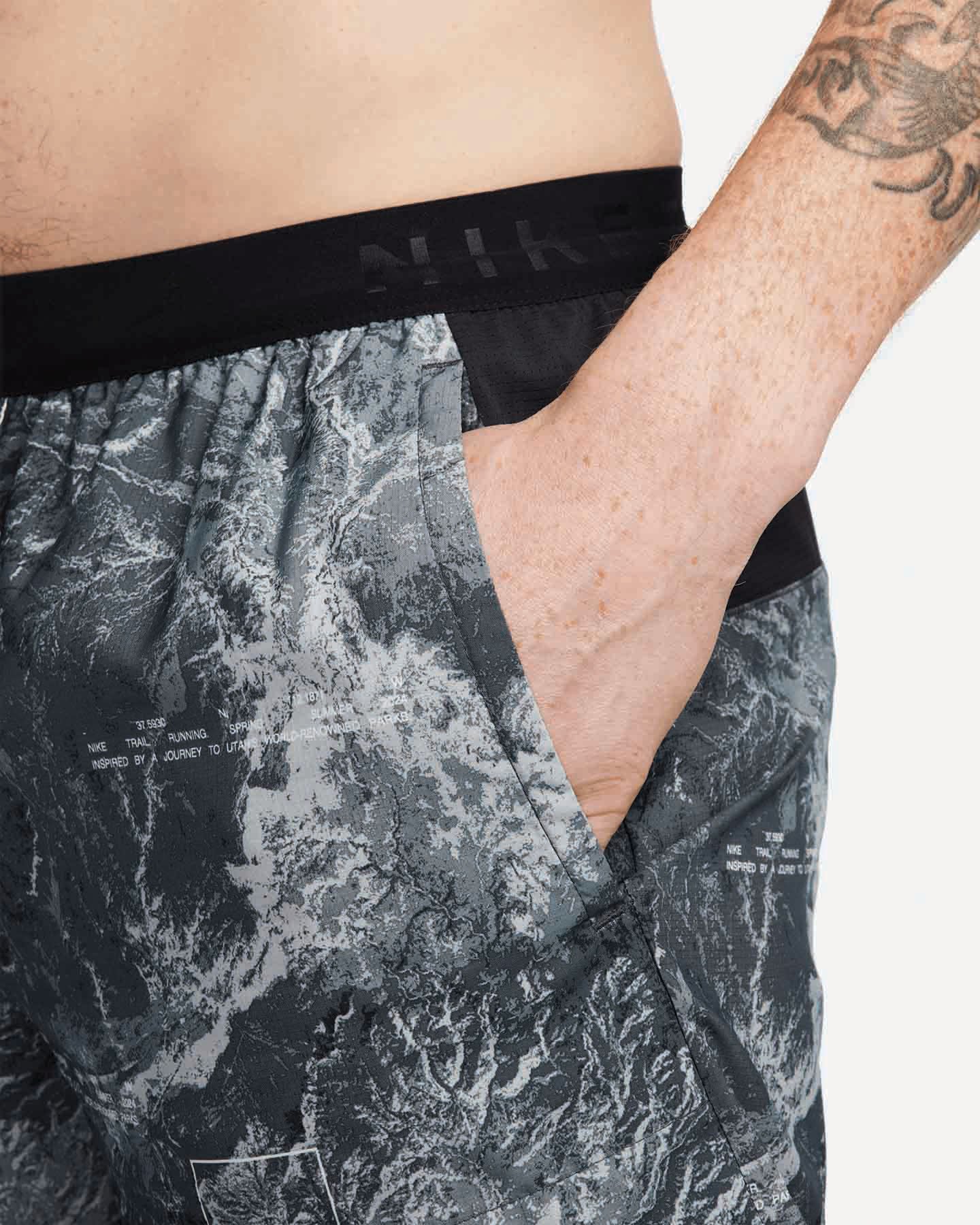 Short running NIKE DRI FIT STRIDE 7BF M - Grigio - 3 | Cisalfa Sport