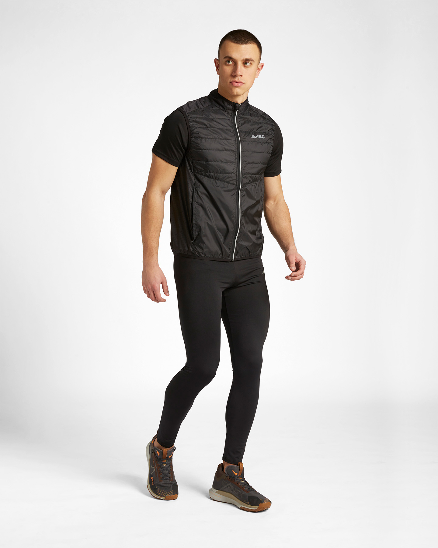 Giacca running ABC RUN MINI CHECK M - Nero - 1 | Cisalfa Sport