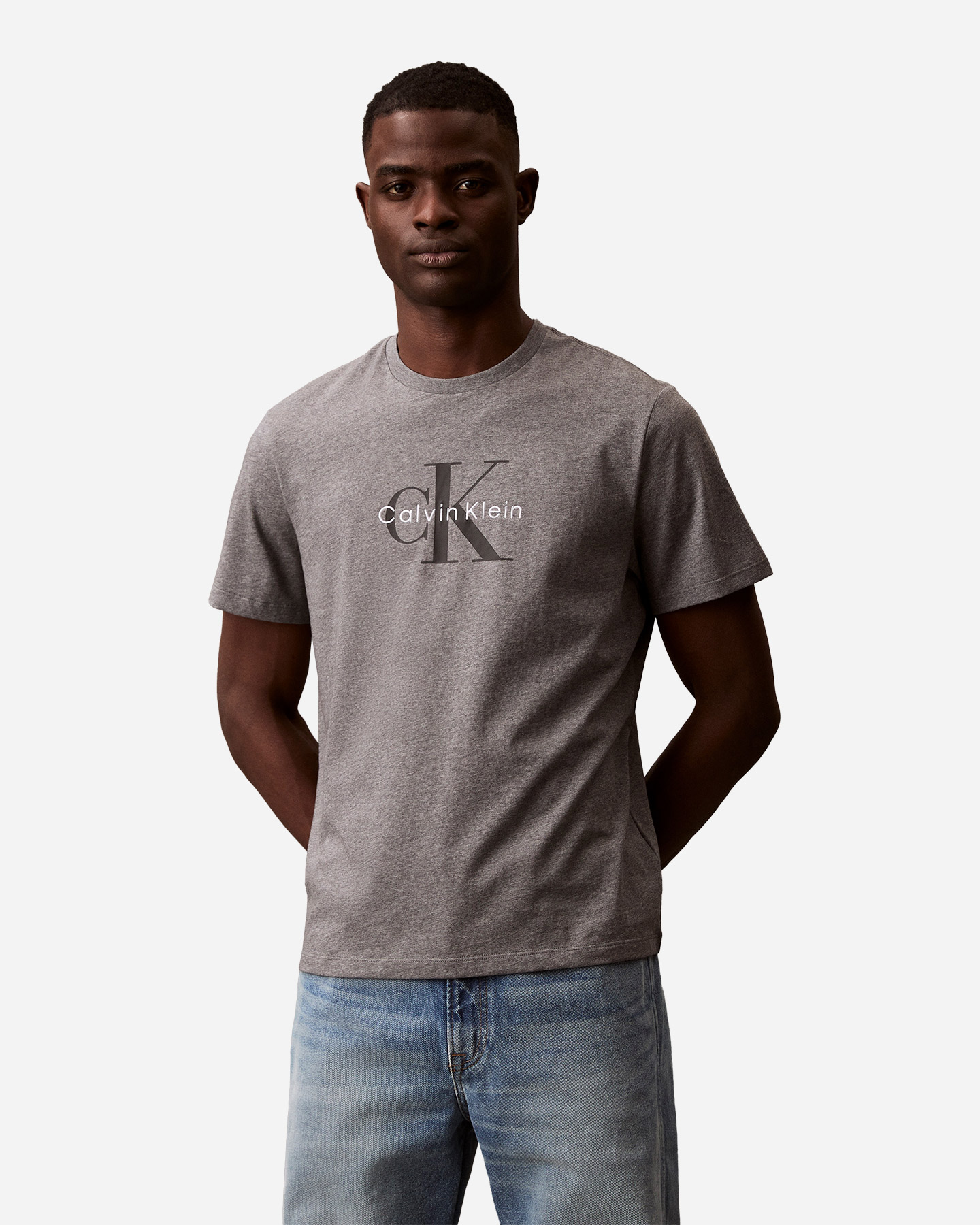 T-shirt CALVIN KLEIN JEANS HERO MONOLOGO M - Grigio - 1 | Cisalfa Sport