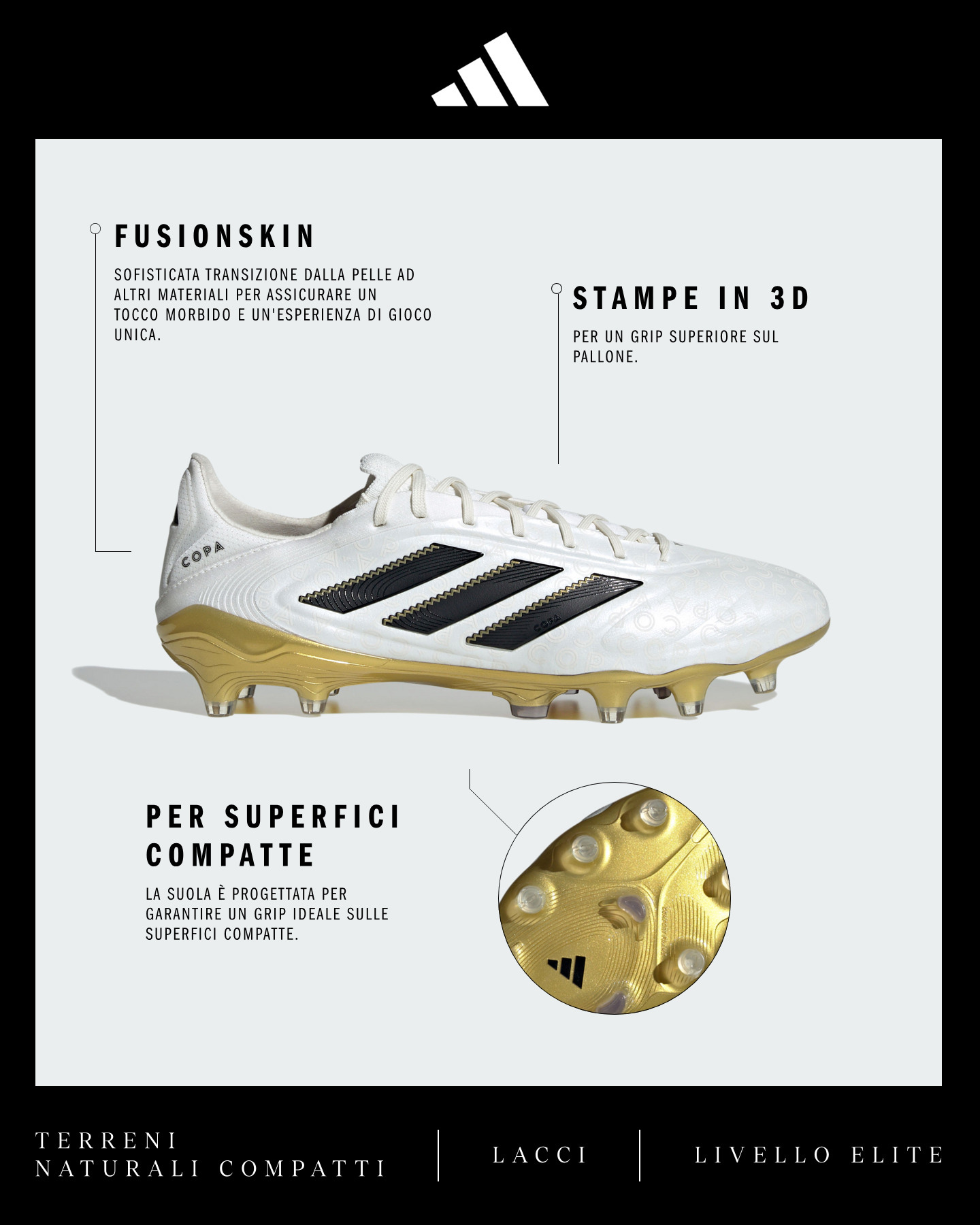 Scarpe calcio ADIDAS COPA PURE III ELITE FG M - Color mix - 1 | Cisalfa Sport