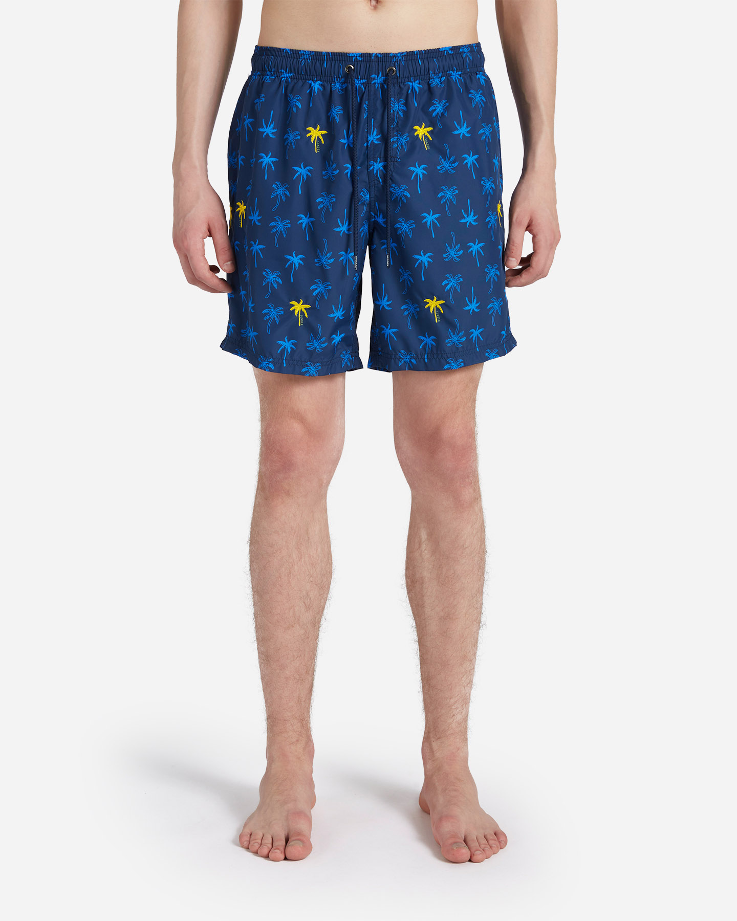 Boxer mare SUNDEK 16'' ELASTIC PRINT PALMS EMBROIDERED M - Blu Navy - 0 | Cisalfa Sport
