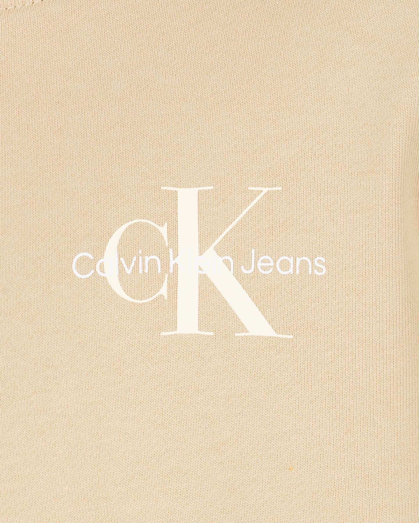 Felpa CALVIN KLEIN JEANS MINI BADGE JR - Beige - 2 | Cisalfa Sport