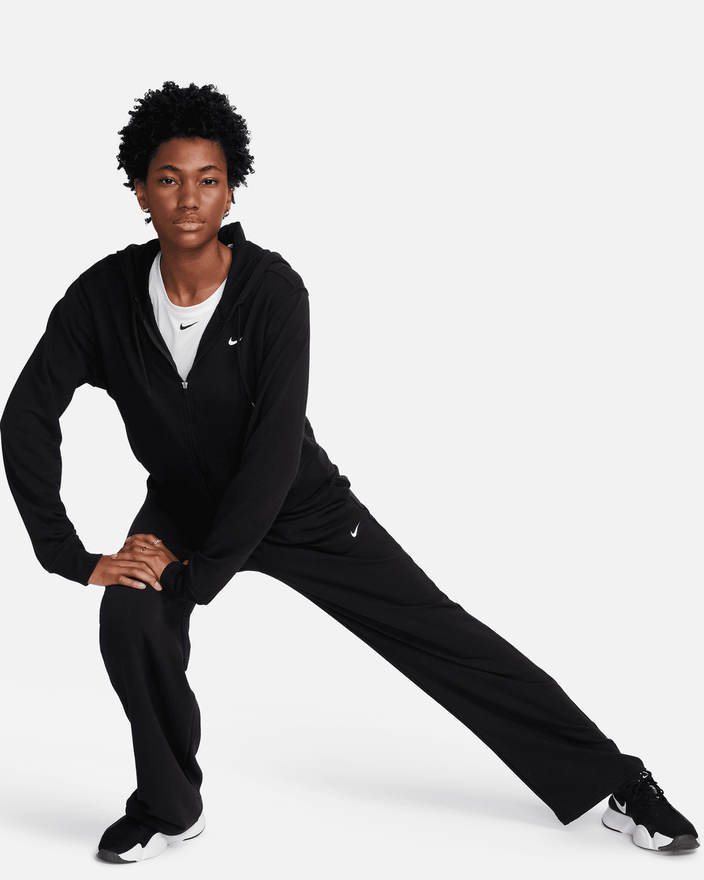 Felpa training NIKE DRI FIT SMALL LOGO W - Nero - 4 | Cisalfa Sport