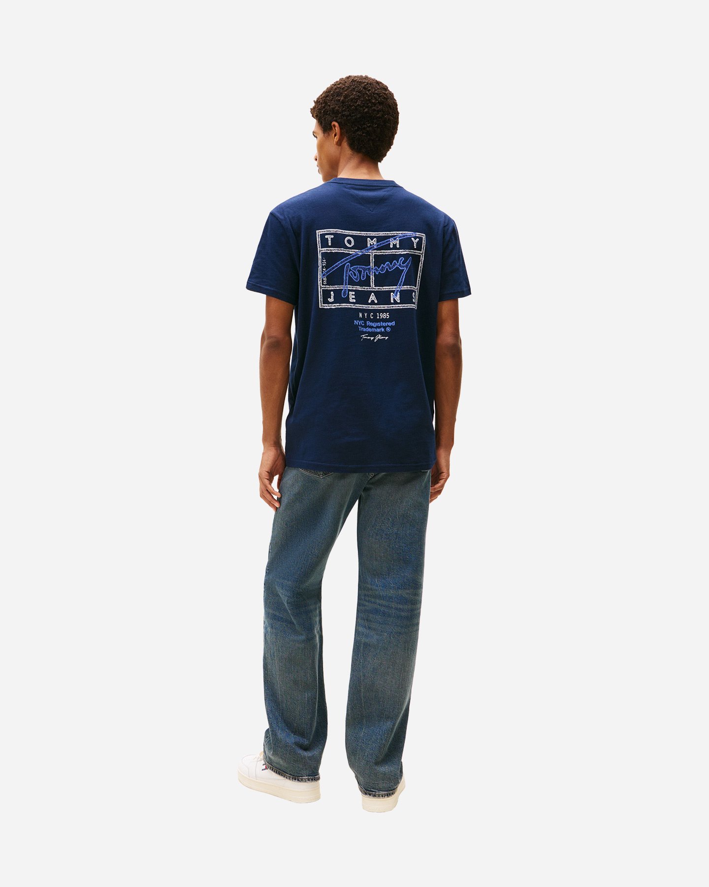 T-shirt TOMMY HILFIGER BACK LOGO M - Blu - 3 | Cisalfa Sport