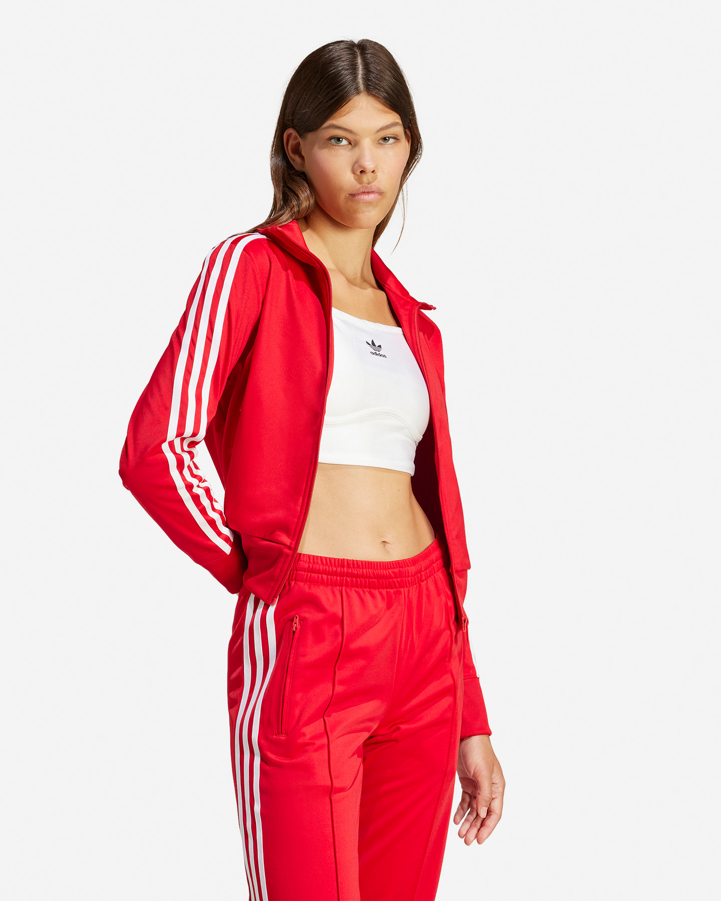 Felpa ADIDAS FZIP FIREBIRD W - Rosso - 3 | Cisalfa Sport