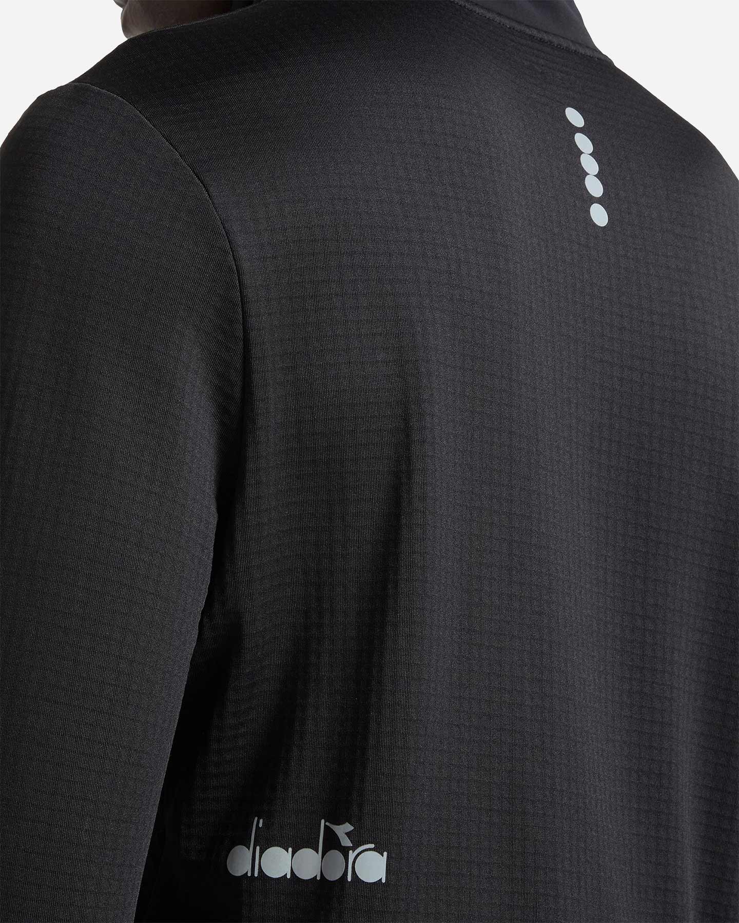 Giacca running DIADORA FIBRAZERO M - Nero - 5 | Cisalfa Sport
