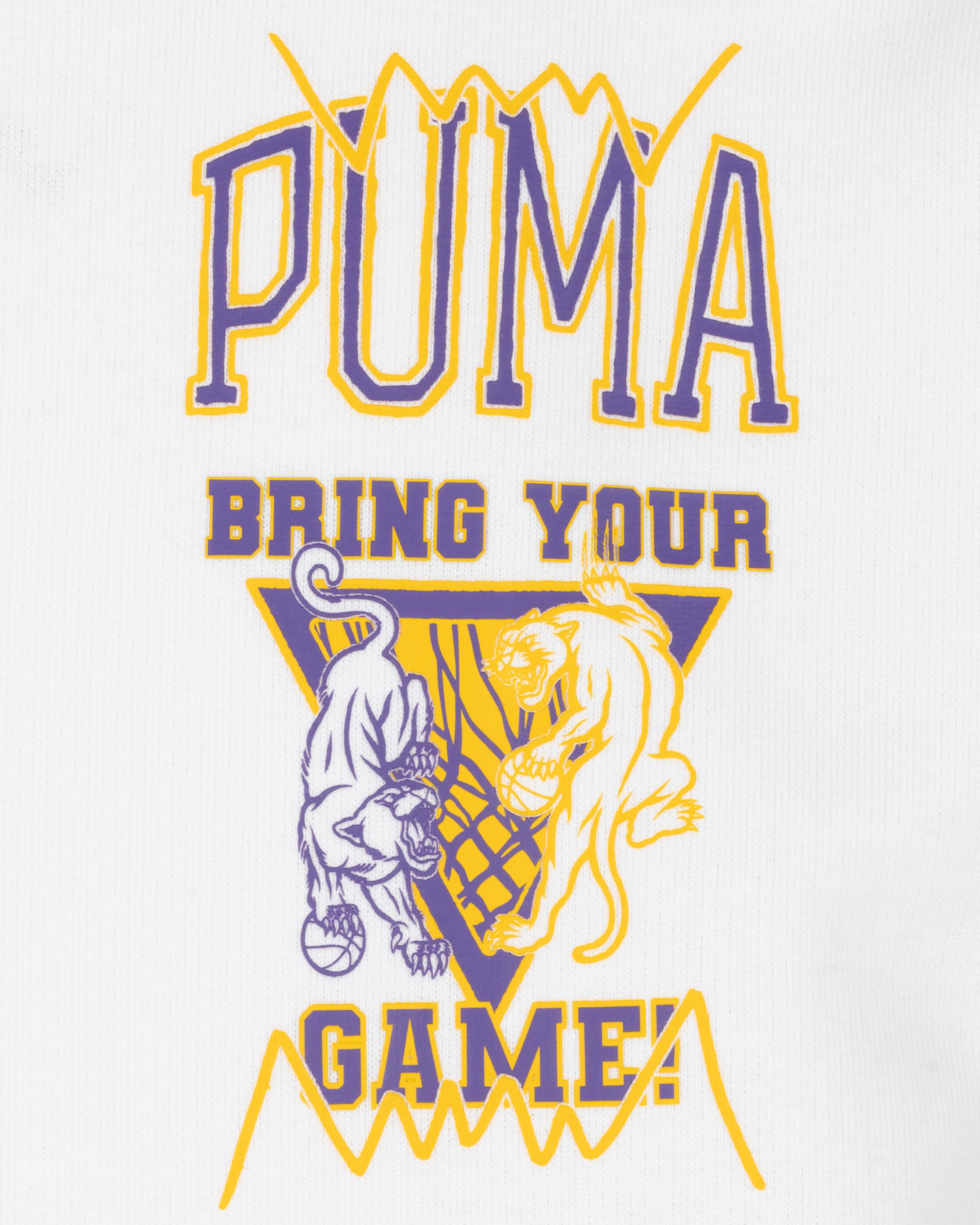 Felpa PUMA OVER BASKET JR - Bianco - 2 | Cisalfa Sport