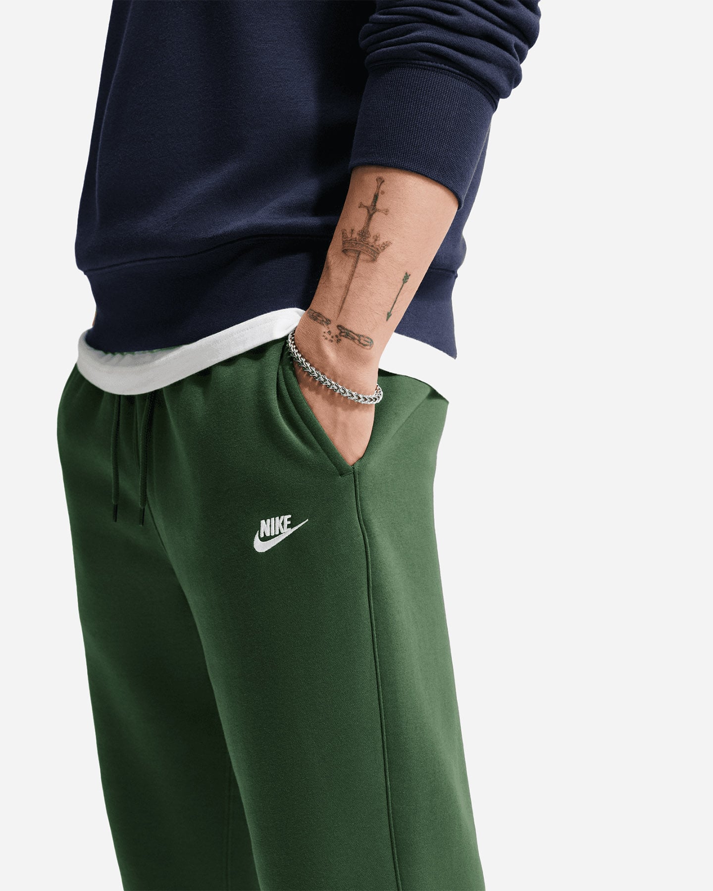 Pantalone NIKE CLUB M - Verde - 5 | Cisalfa Sport