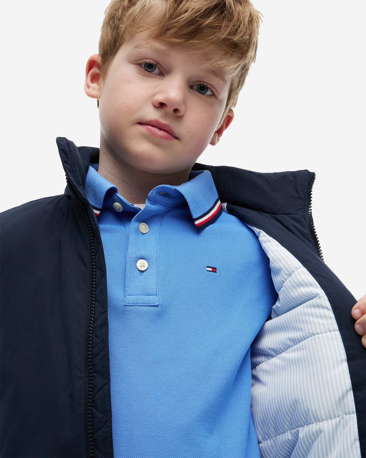 Giubbotto TOMMY HILFIGER HERITAGE ESSENTIAL MID JR - Blu - 4 | Cisalfa Sport