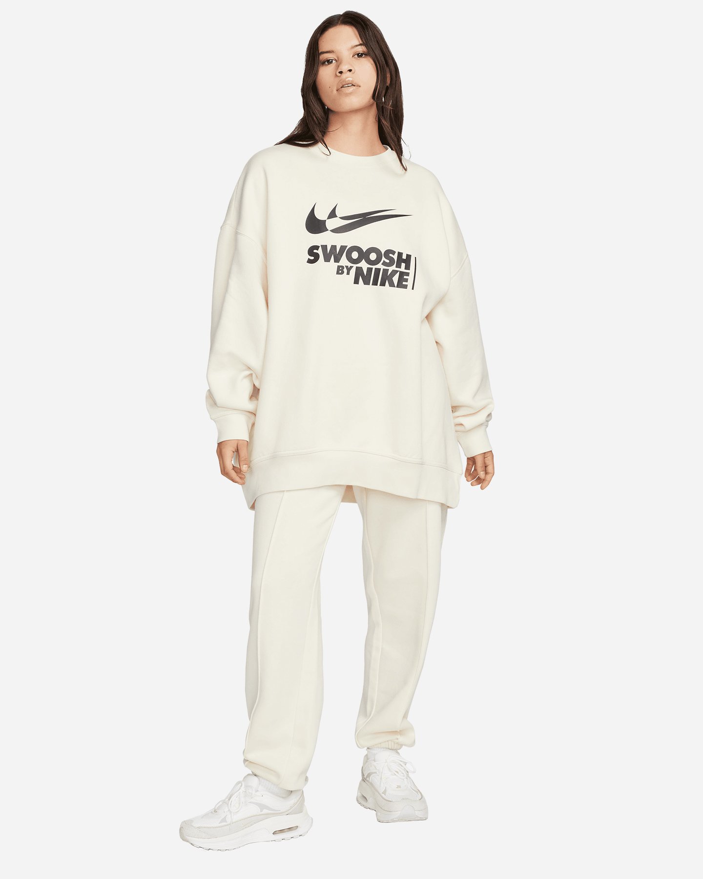Felpa NIKE SWOOSH BIG LOGO W - Bianco - 4 | Cisalfa Sport