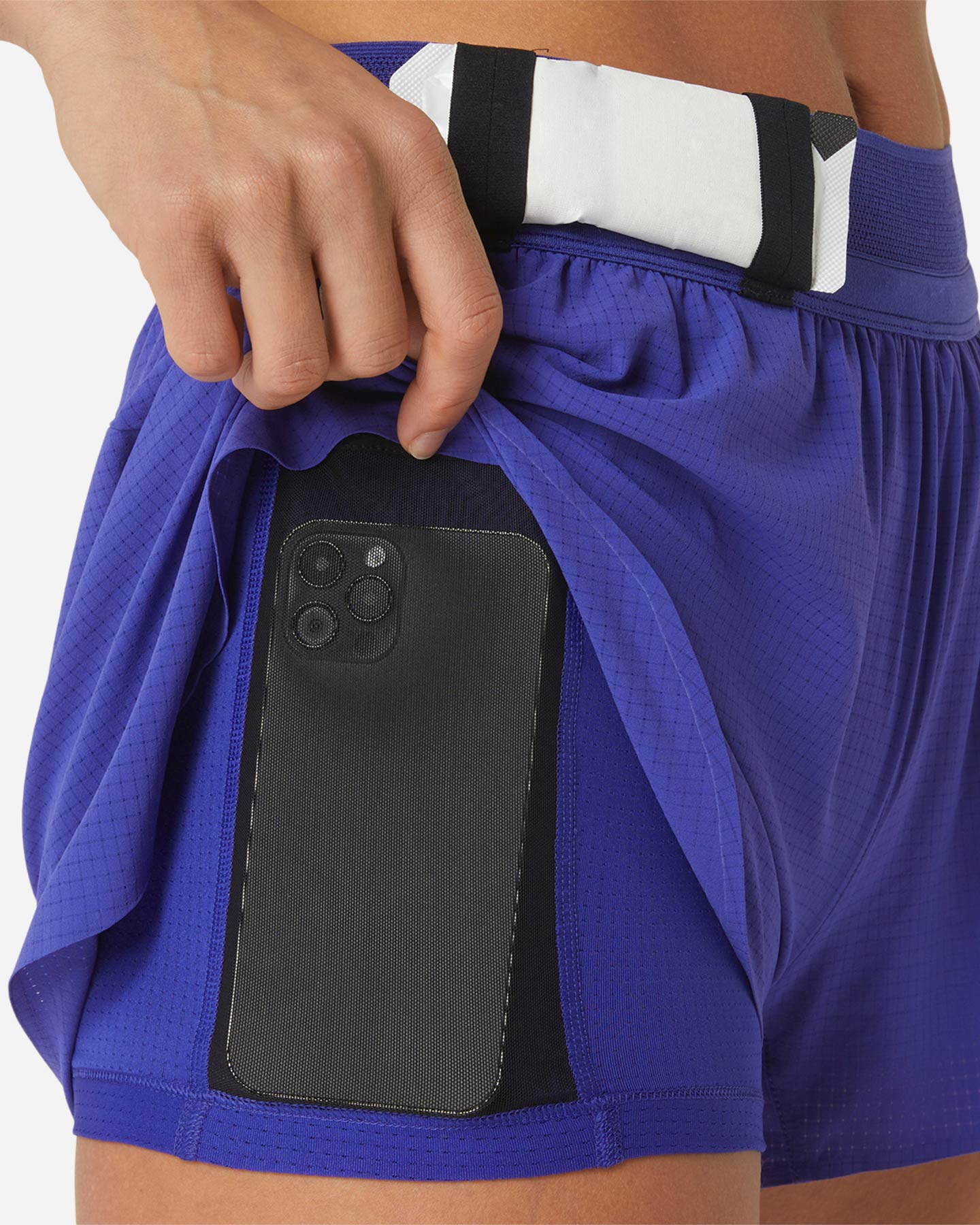 Short running ASICS METARUN SPLIT W - Blu - 4 | Cisalfa Sport