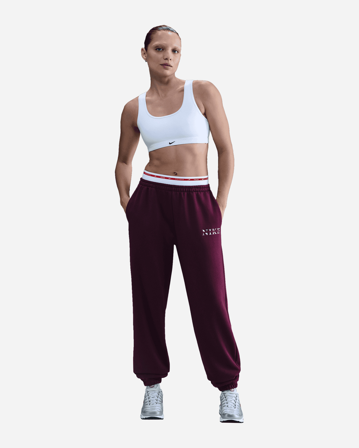 Pantalone NIKE ELASTIC LOGATO LIFE SWOOSH W - Rosso - 1 | Cisalfa Sport