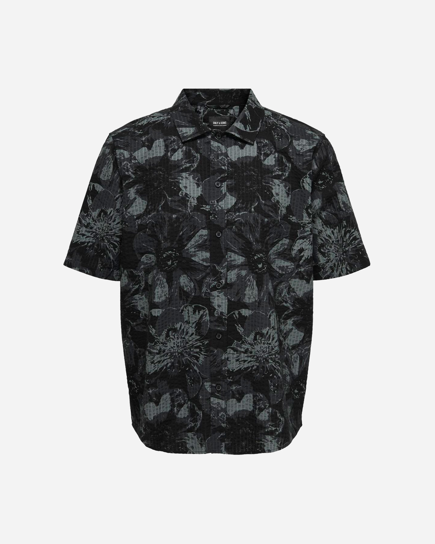 Camicia ONLY & SONS NICOLAI SEERSUCKER M - Nero - 0 | Cisalfa Sport