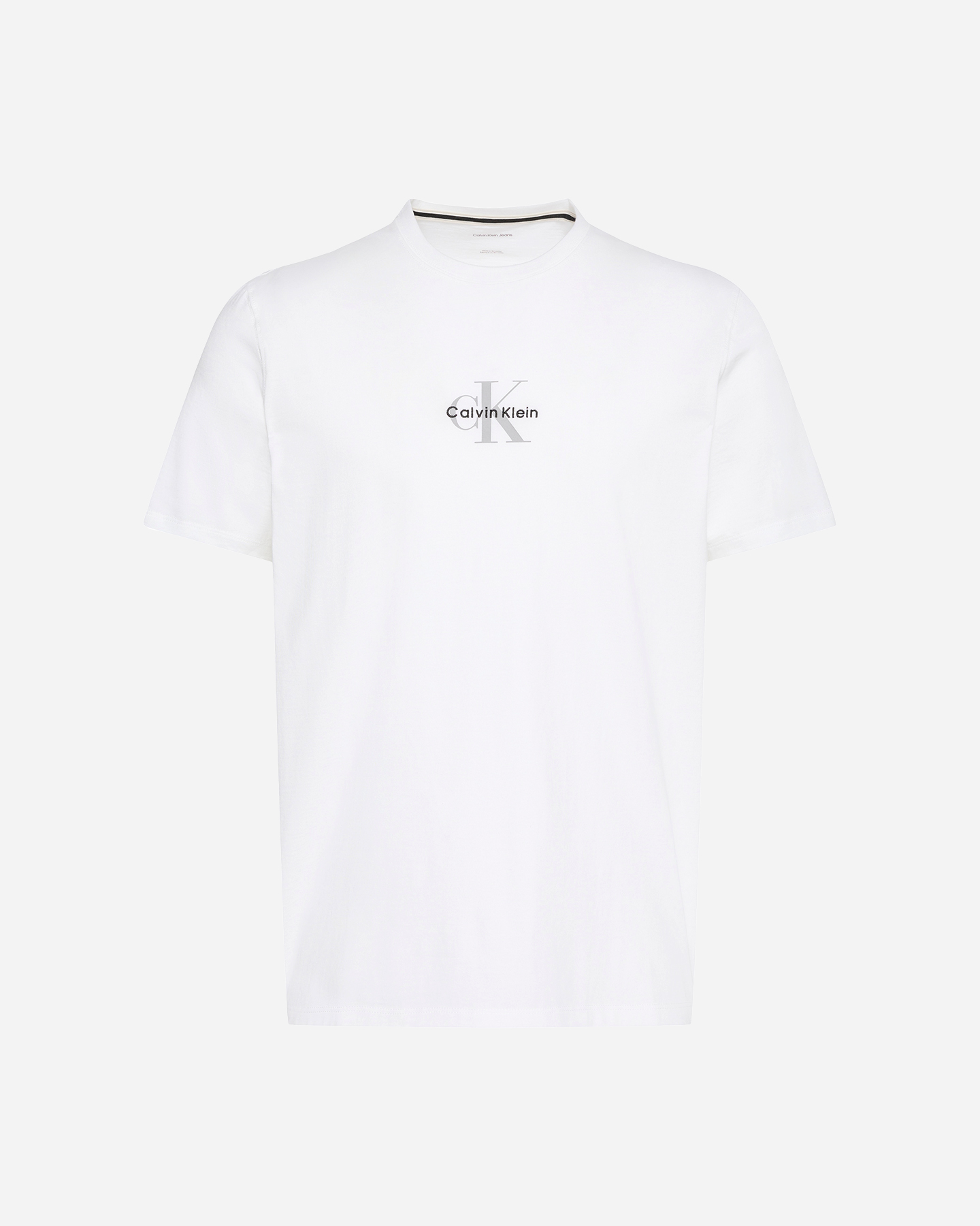 T-shirt CALVIN KLEIN JEANS MICRO MONOLOGO M - Bianco - 0 | Cisalfa Sport
