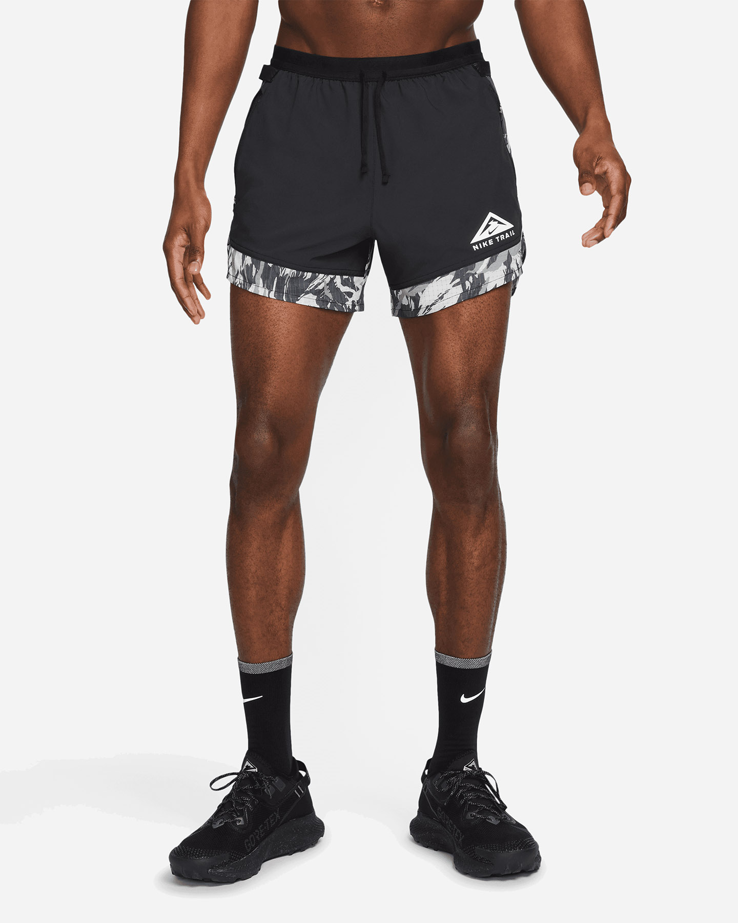 Short running NIKE DRI FIT TRAIL FLX STRIDE 5IN M - Nero - 0 | Cisalfa Sport