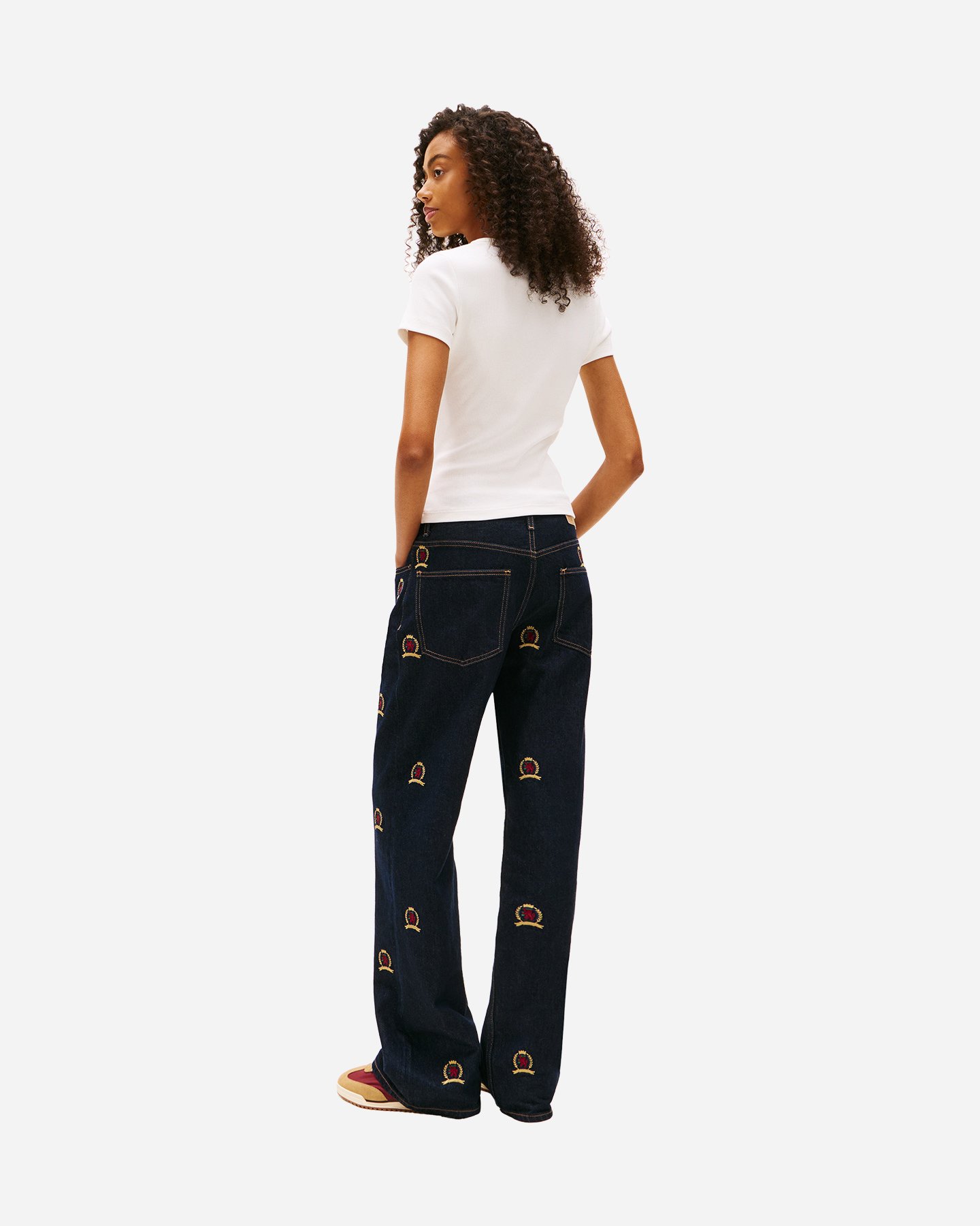 T-shirt TOMMY HILFIGER RIB BADGE W - Bianco - 3 | Cisalfa Sport