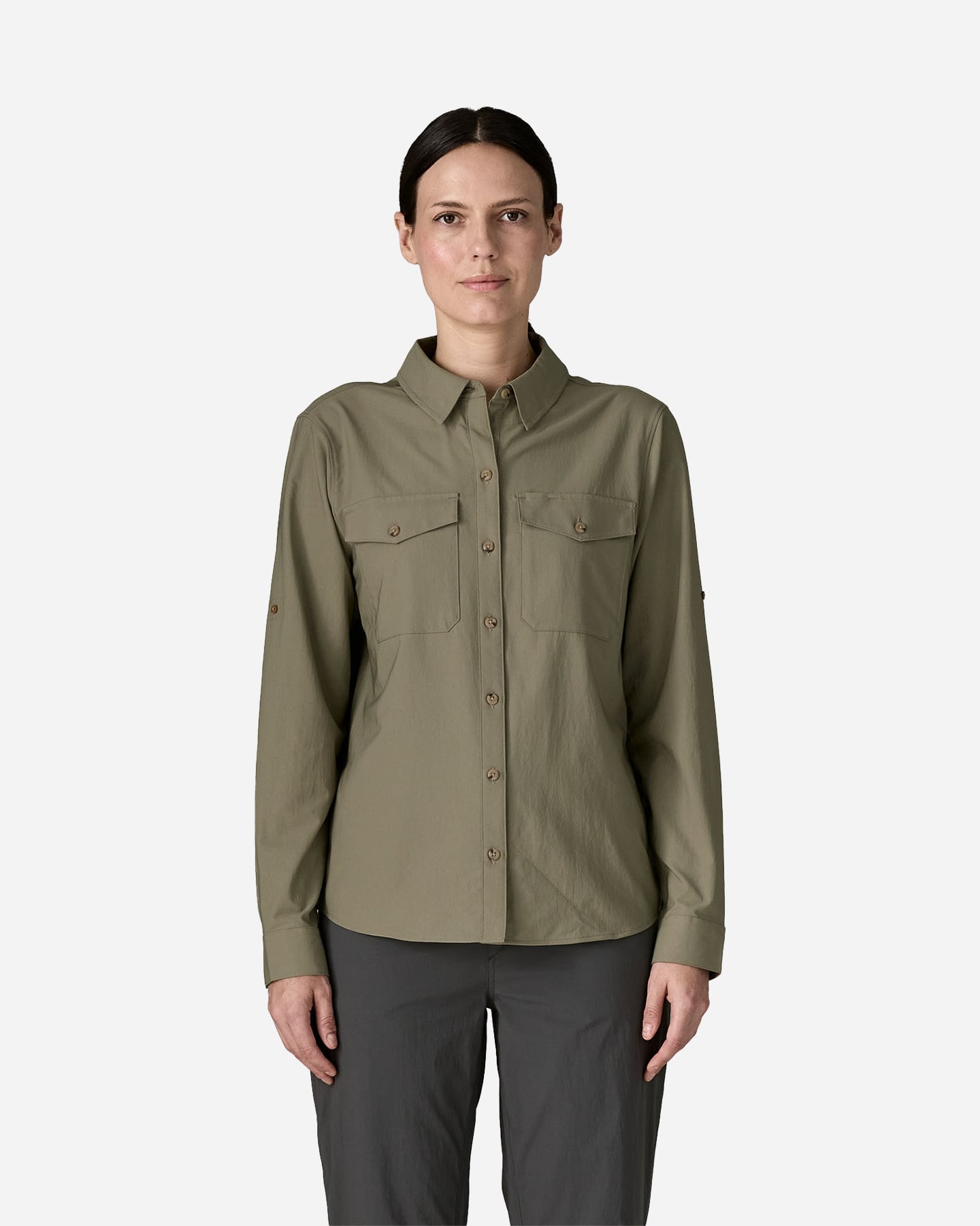 Felpa PATAGONIA SELF GUIDED SUN SHIRT W - Verde - 1 | Cisalfa Sport