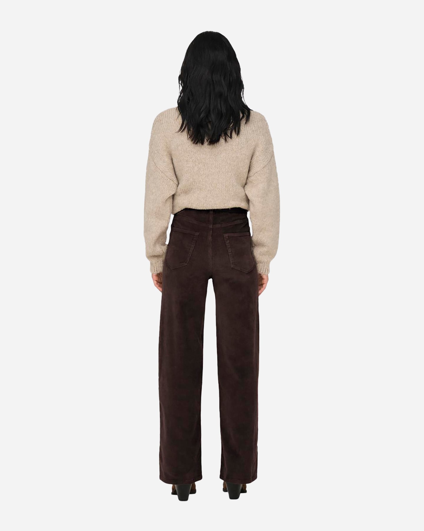 Pantalone ONLY HOPE HW WIDE CORDUROY L32 W - Marrone - 3 | Cisalfa Sport