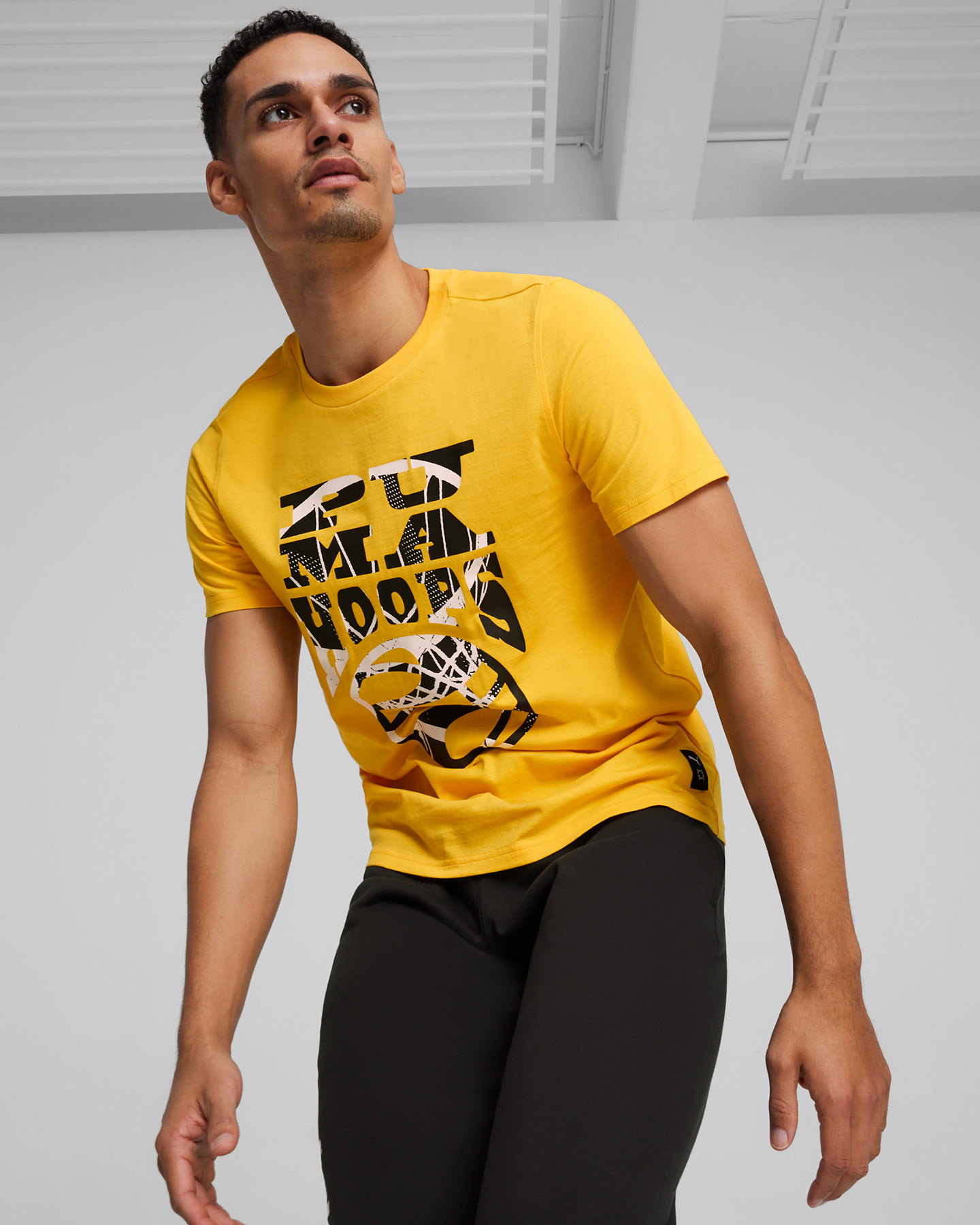 T-shirt PUMA THE HOOPERS M - Giallo - 2 | Cisalfa Sport