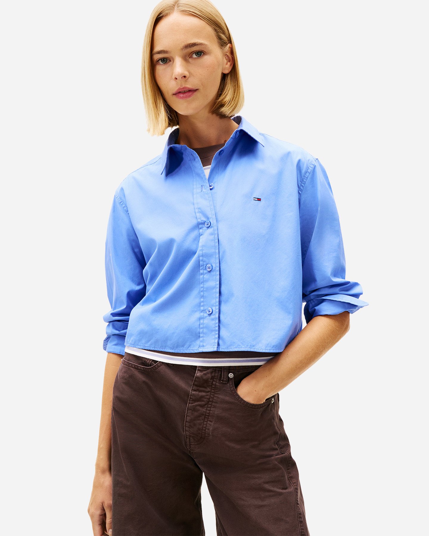 Camicia TOMMY HILFIGER FLAG W - Azzurro - 1 | Cisalfa Sport