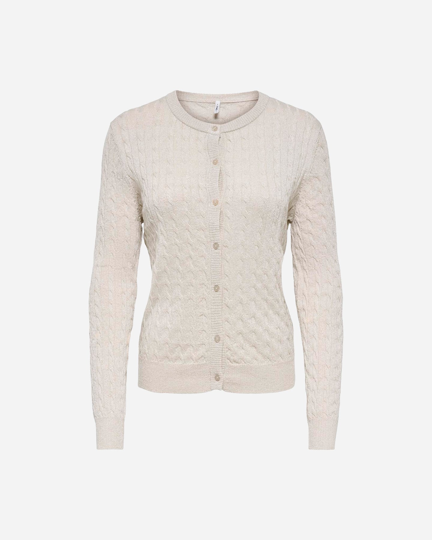 Only Venice Glitter Lurex W - Cardigan - Donna - Bianco