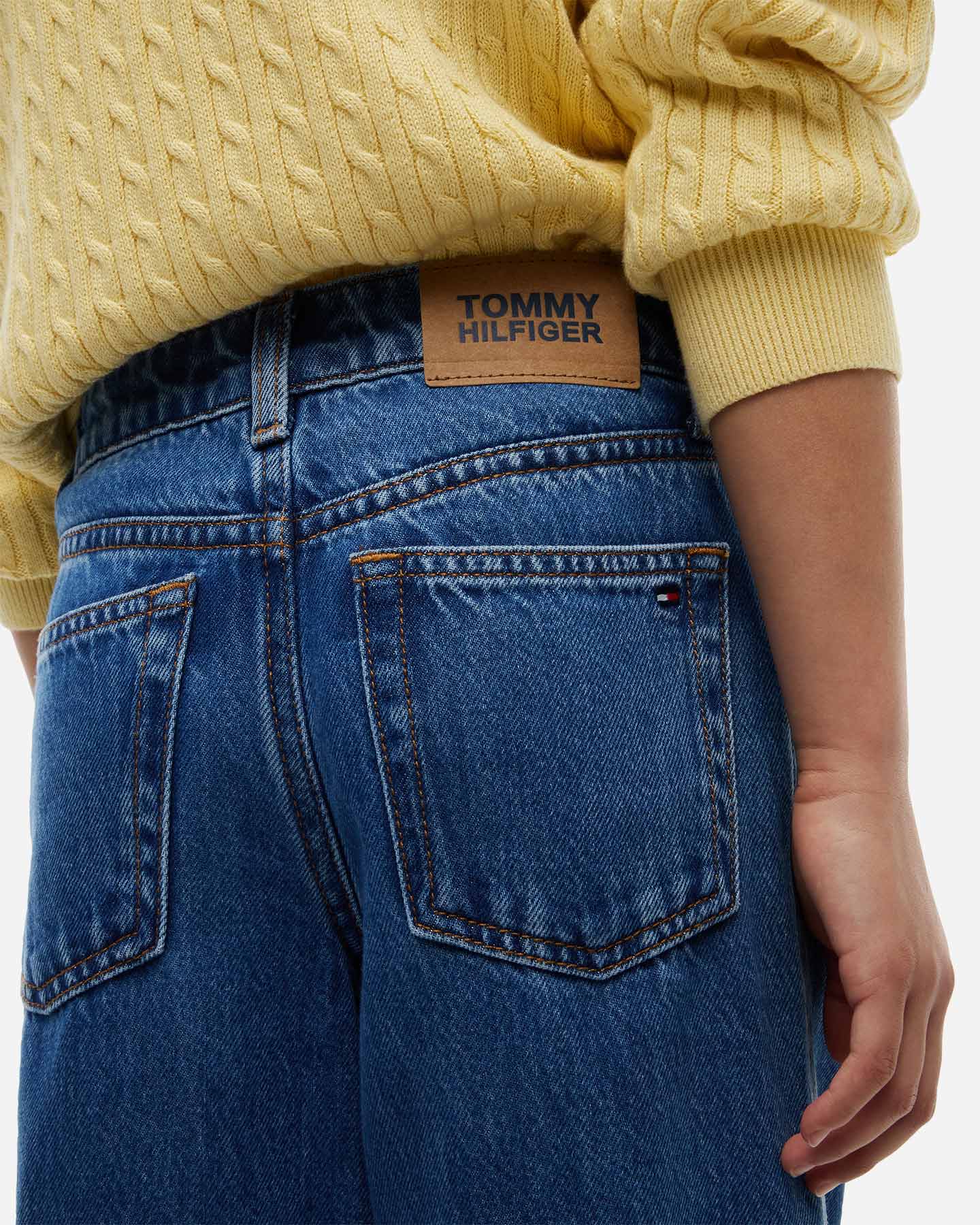 Jeans TOMMY HILFIGER MABEL WIDE LEG MEDIUM JR - Blu - 4 | Cisalfa Sport