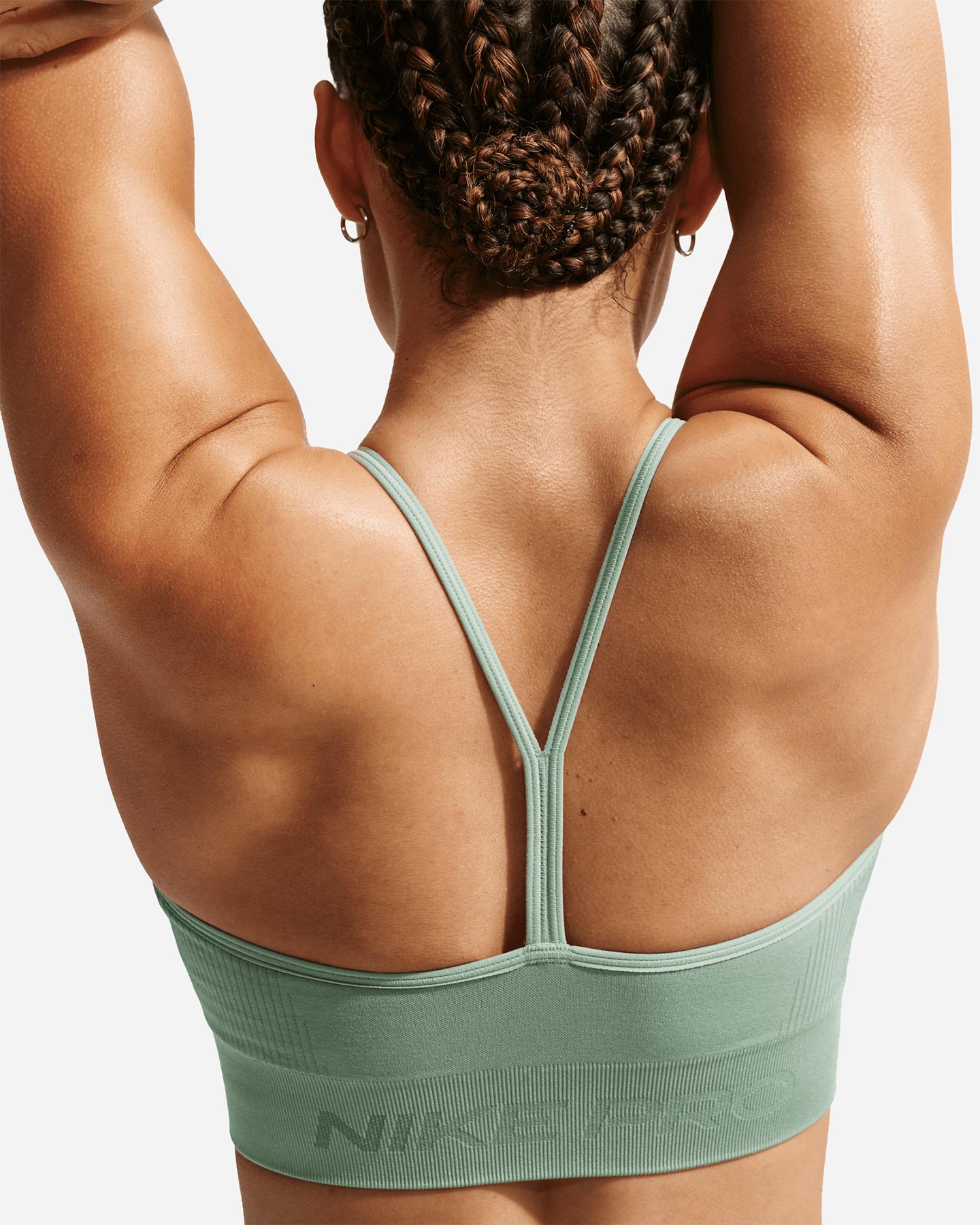 Bra training NIKE SEAMLESS LS PRO W - Verde - 5 | Cisalfa Sport