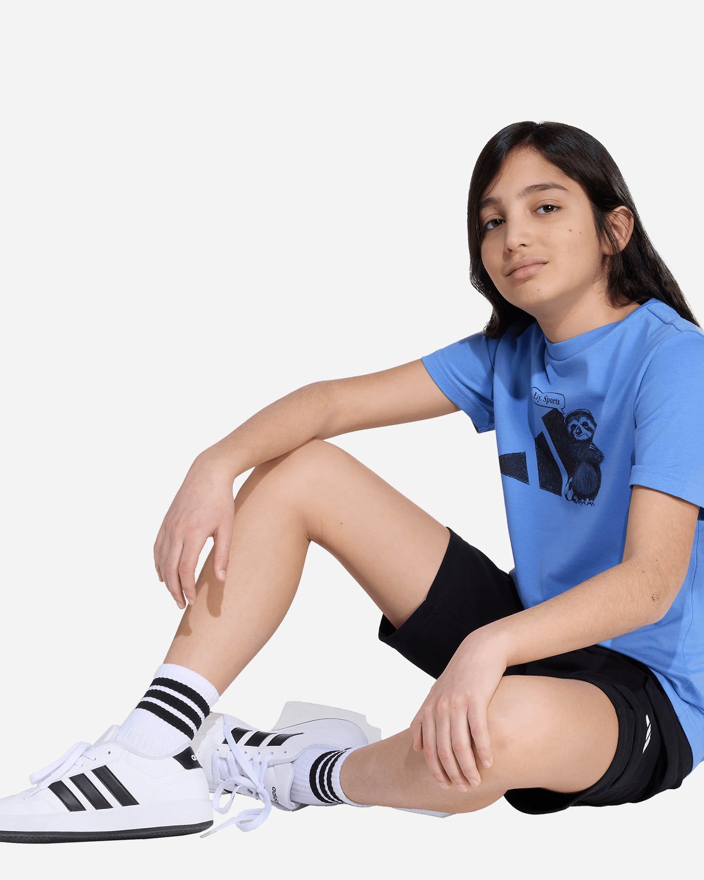 T-shirt ADIDAS BIG LOGO JR - Blu royal - 3 | Cisalfa Sport