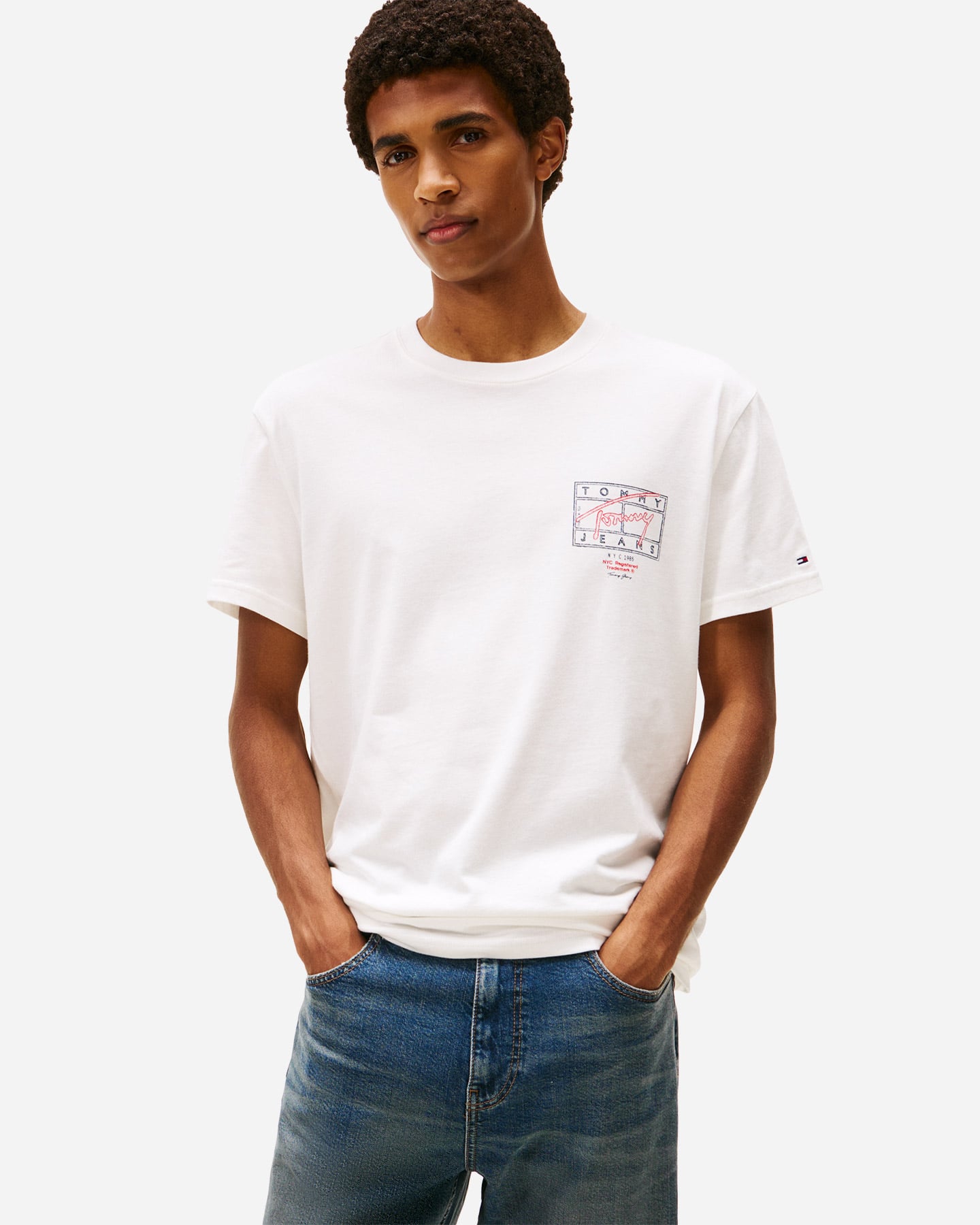 T-shirt TOMMY HILFIGER BACK LOGO M - Bianco - 1 | Cisalfa Sport