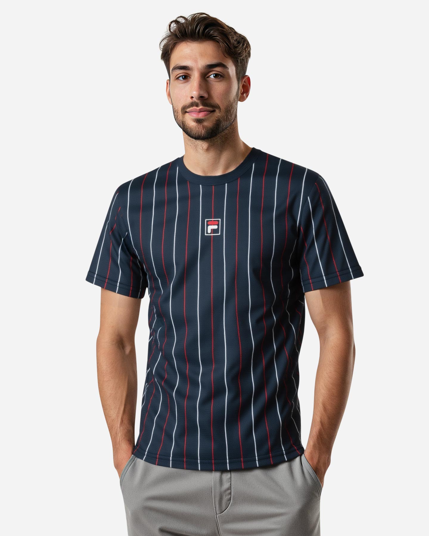 T-shirt tennis FILA COURT LINE M - Blu - 3 | Cisalfa Sport